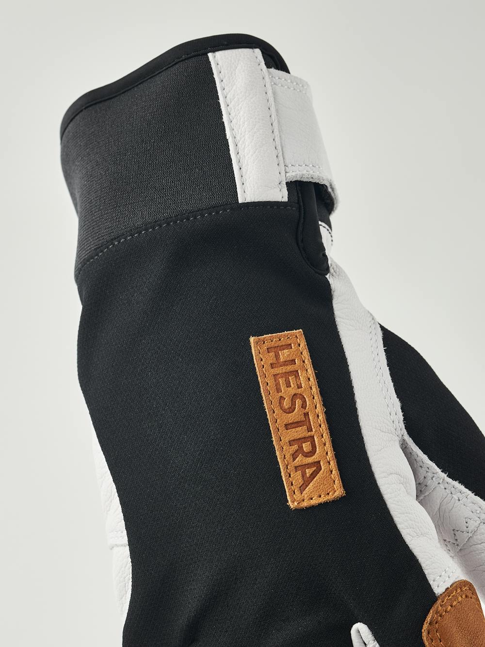 Black glove with white goat leather palm
 (4 of 5)