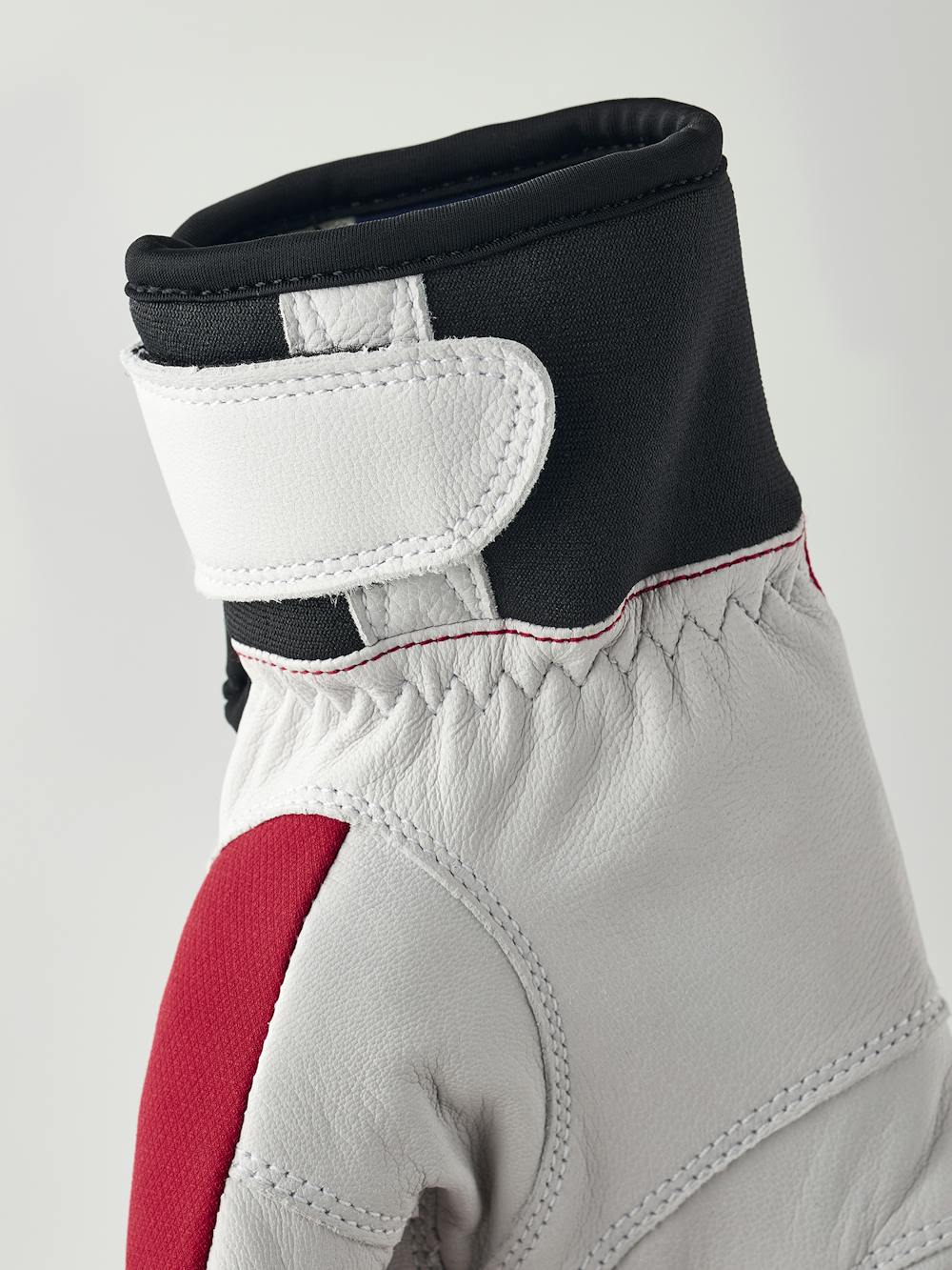 Red glove with white goat leather palm
 (3 of 9)