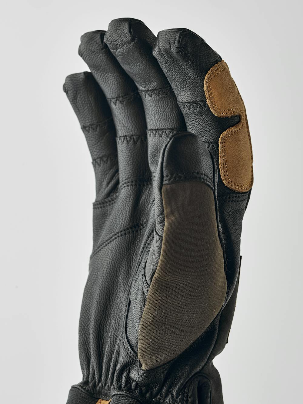 Green glove with black goat leather palm
 (2 of 7)