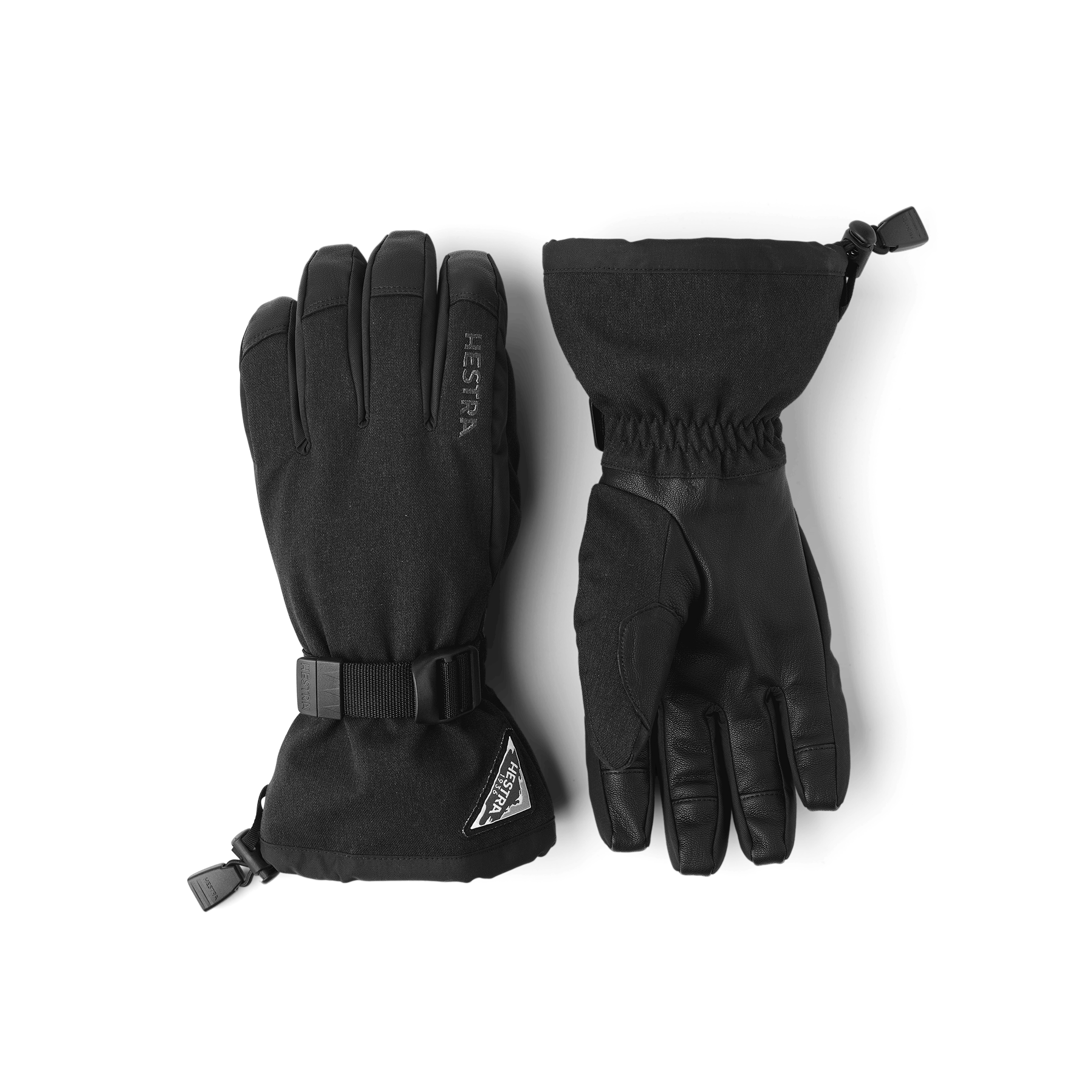 Svart skidhandske med getskinn i innerhanden och handledsjustering
(1 av 7)