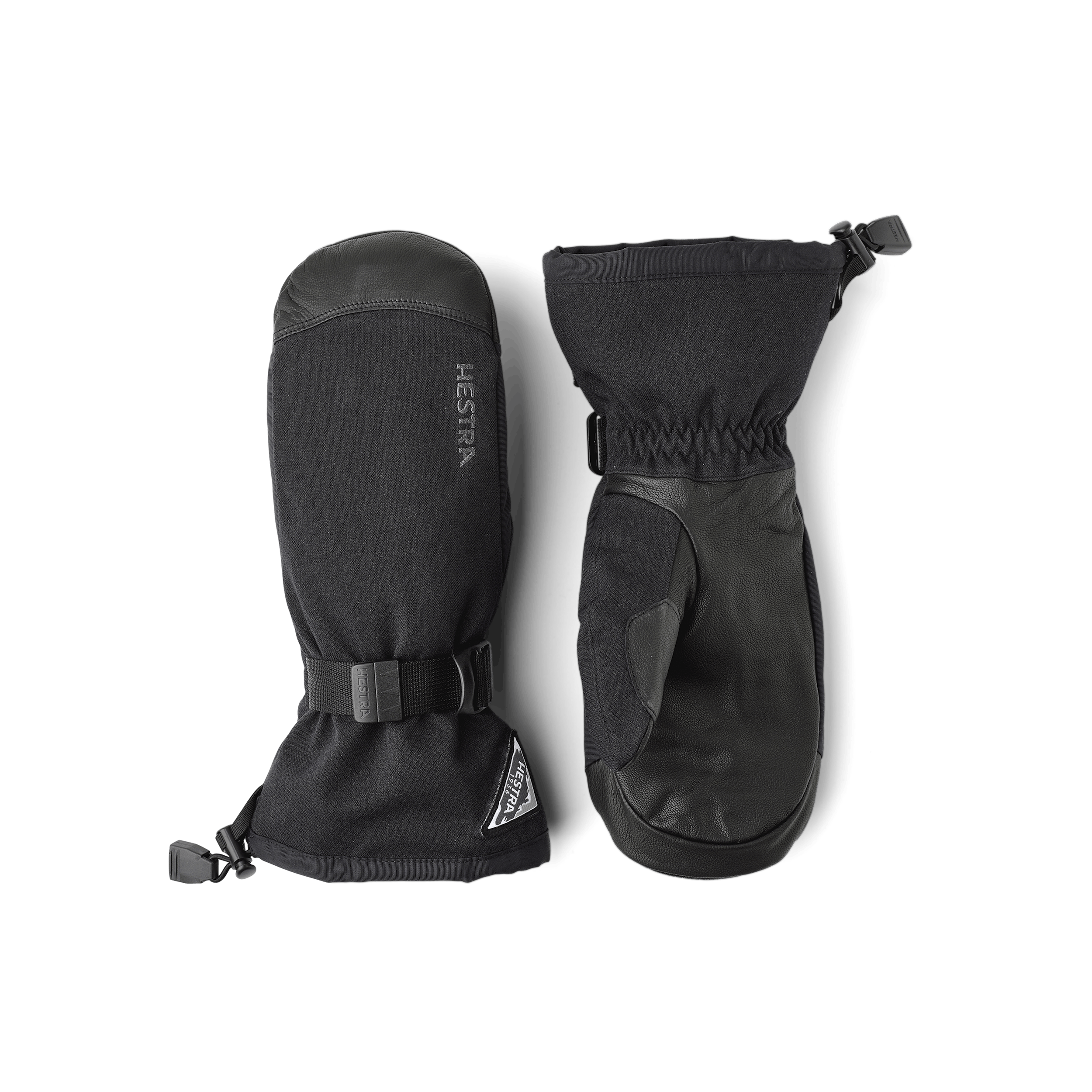 Svart tumhandske med svart getskinn i innerhanden och handledsjustering
(1 av 5)