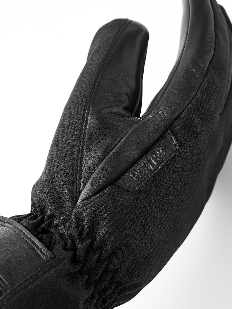 Black fabric and hairsheep ski glove  (3 of 5)