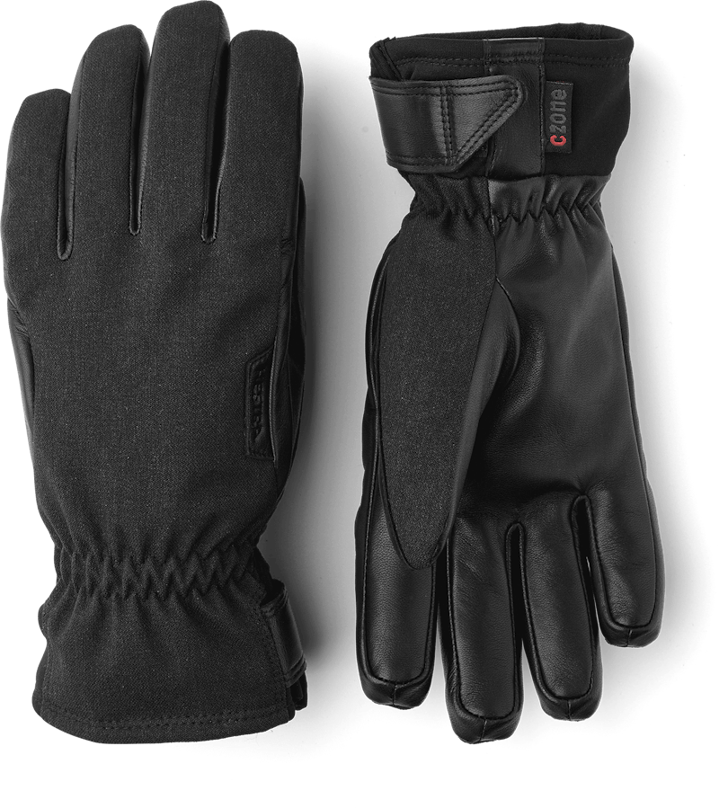Black fabric and hairsheep ski glove  (1 of 5)