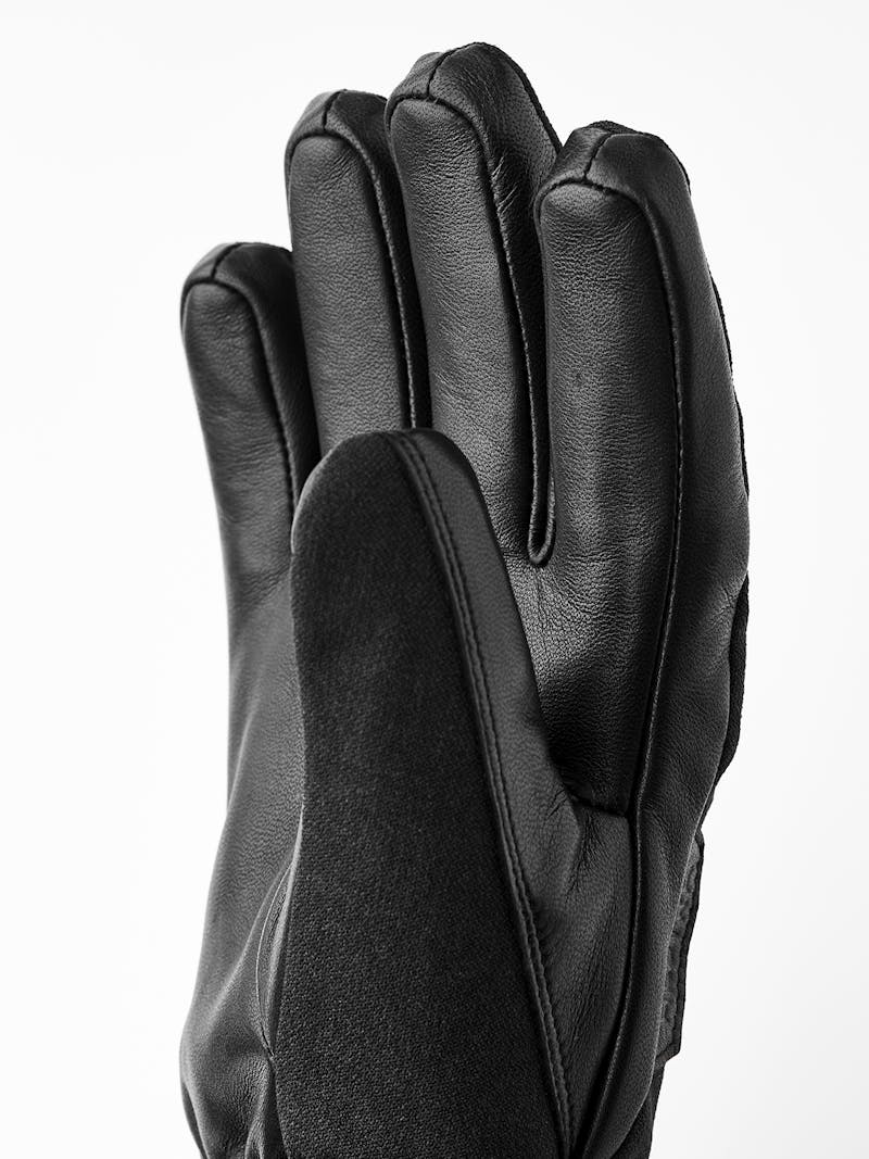 Black fabric and hairsheep ski glove  (4 of 5)