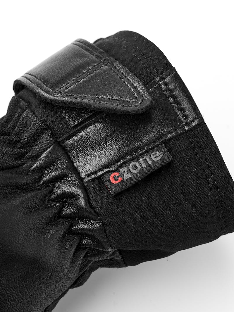 Black fabric and hairsheep mitten  (2 of 5)