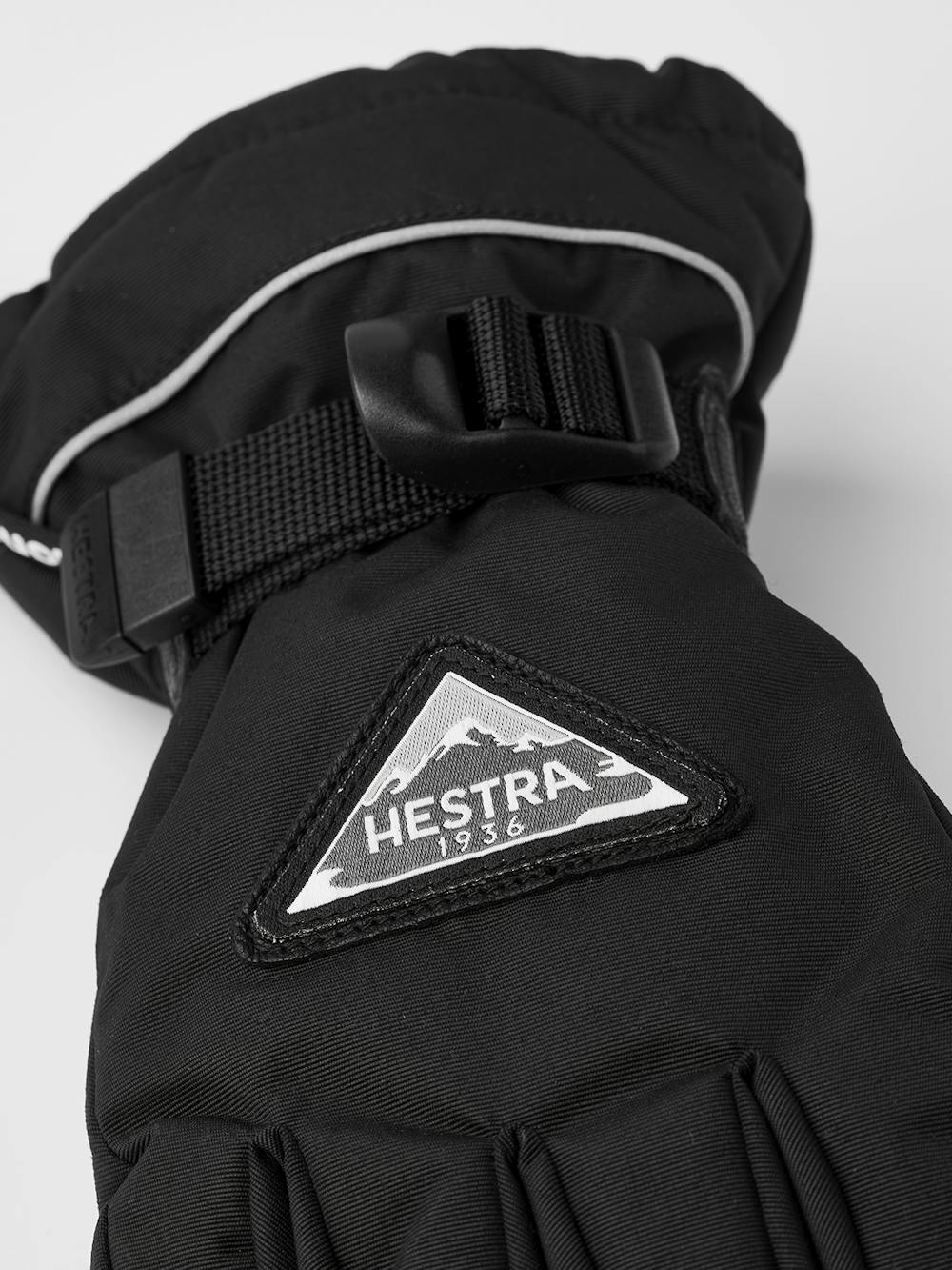 Black children’s glove with goat leather palm and wrist adjustment  (3 of 7)