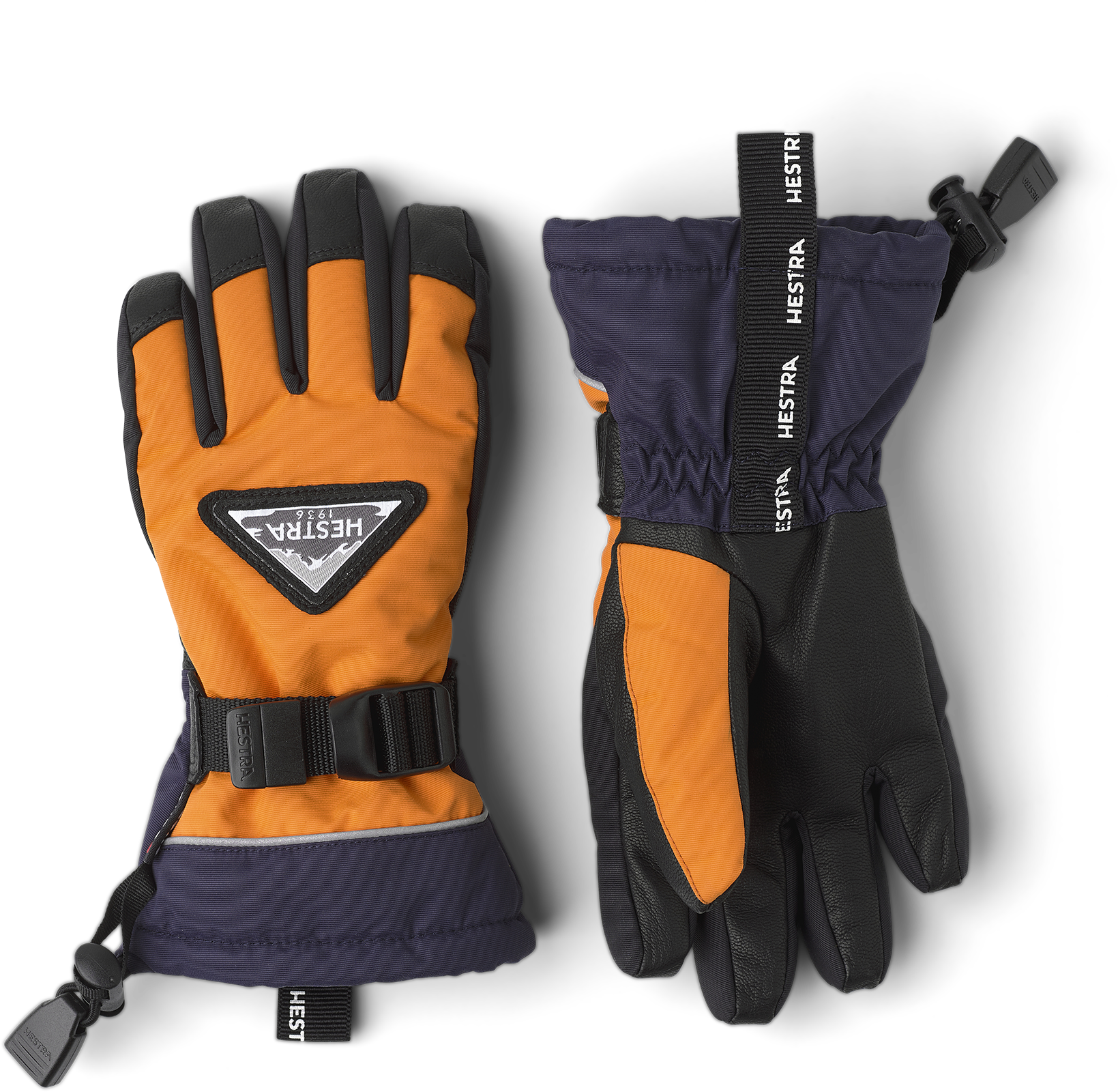 Details about   Ski Gloves for Boys Girls HESTRA CZONE 3FINGER JR Navy/Turquoise 