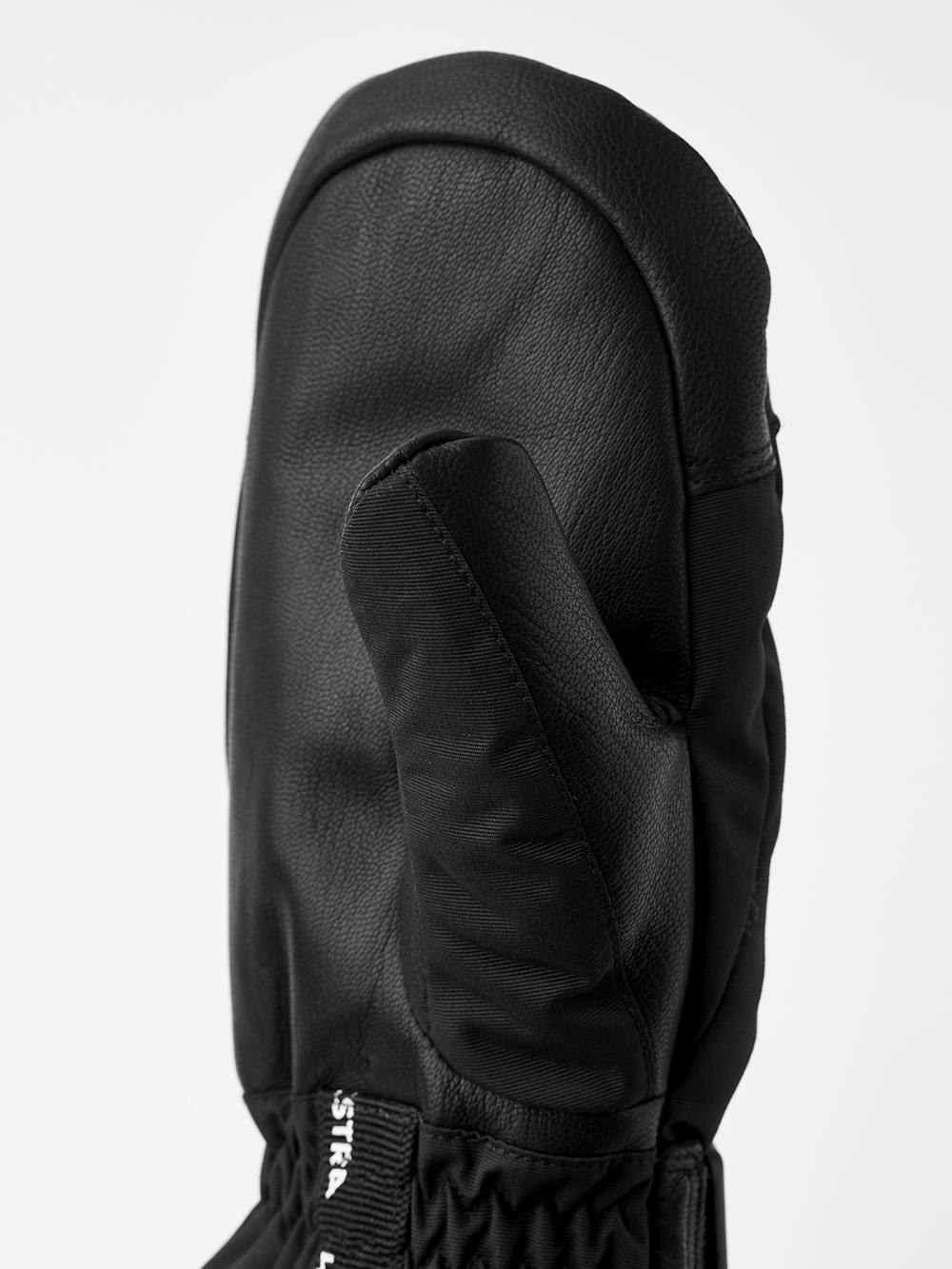 Black mitten with black goat leather palm and wrist adjustment (5 of 5)