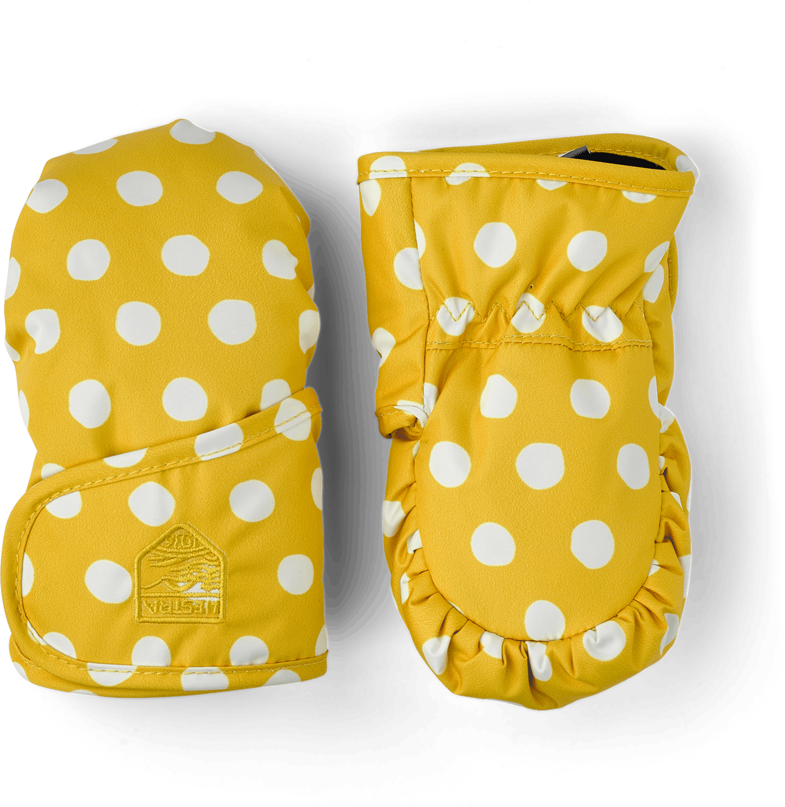 Kid´s Hygge Mitt in the color Saffron print (1 of 3)