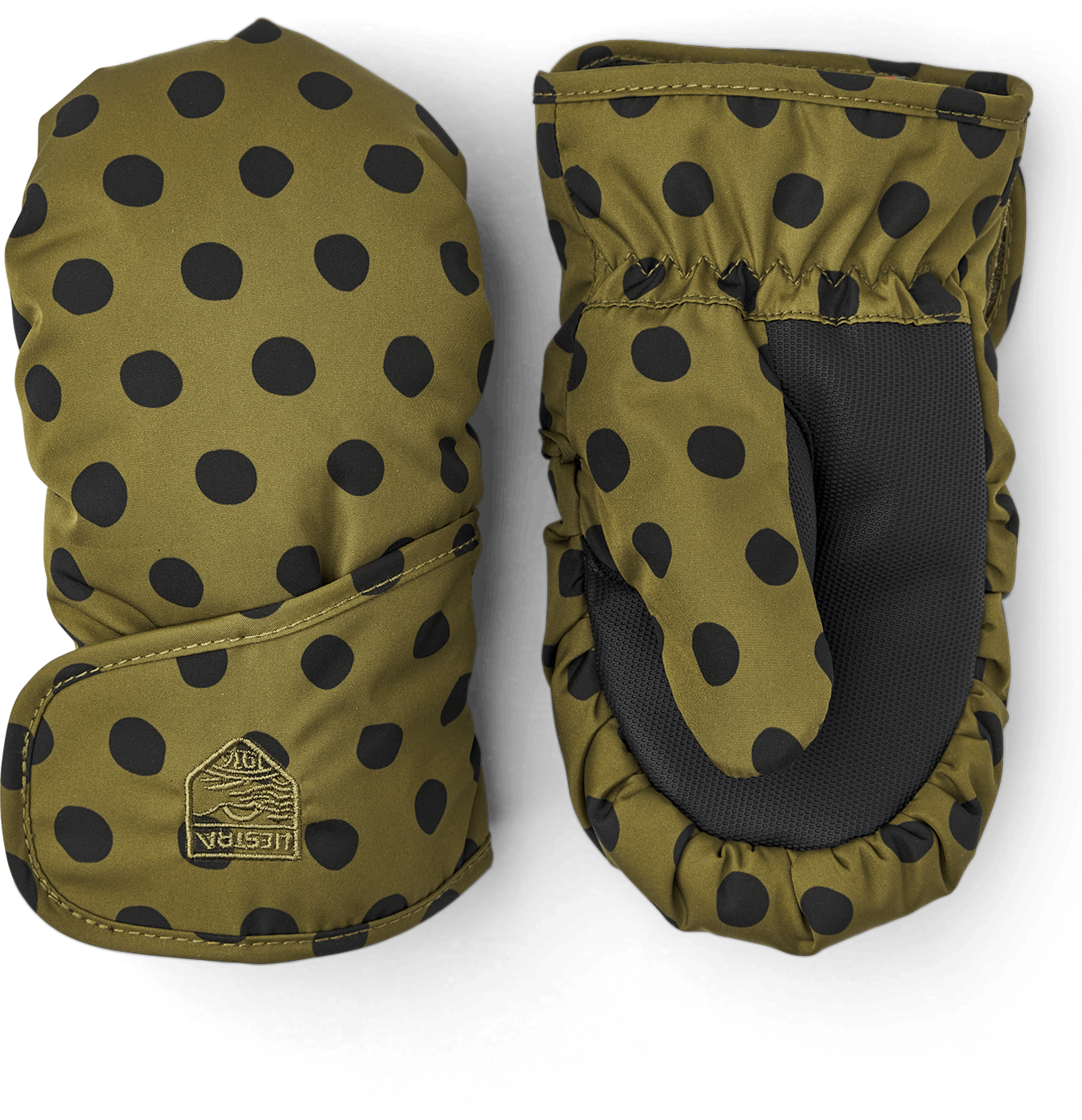 Kids' Hygge Mitt in the color Olive print (1 of 2)