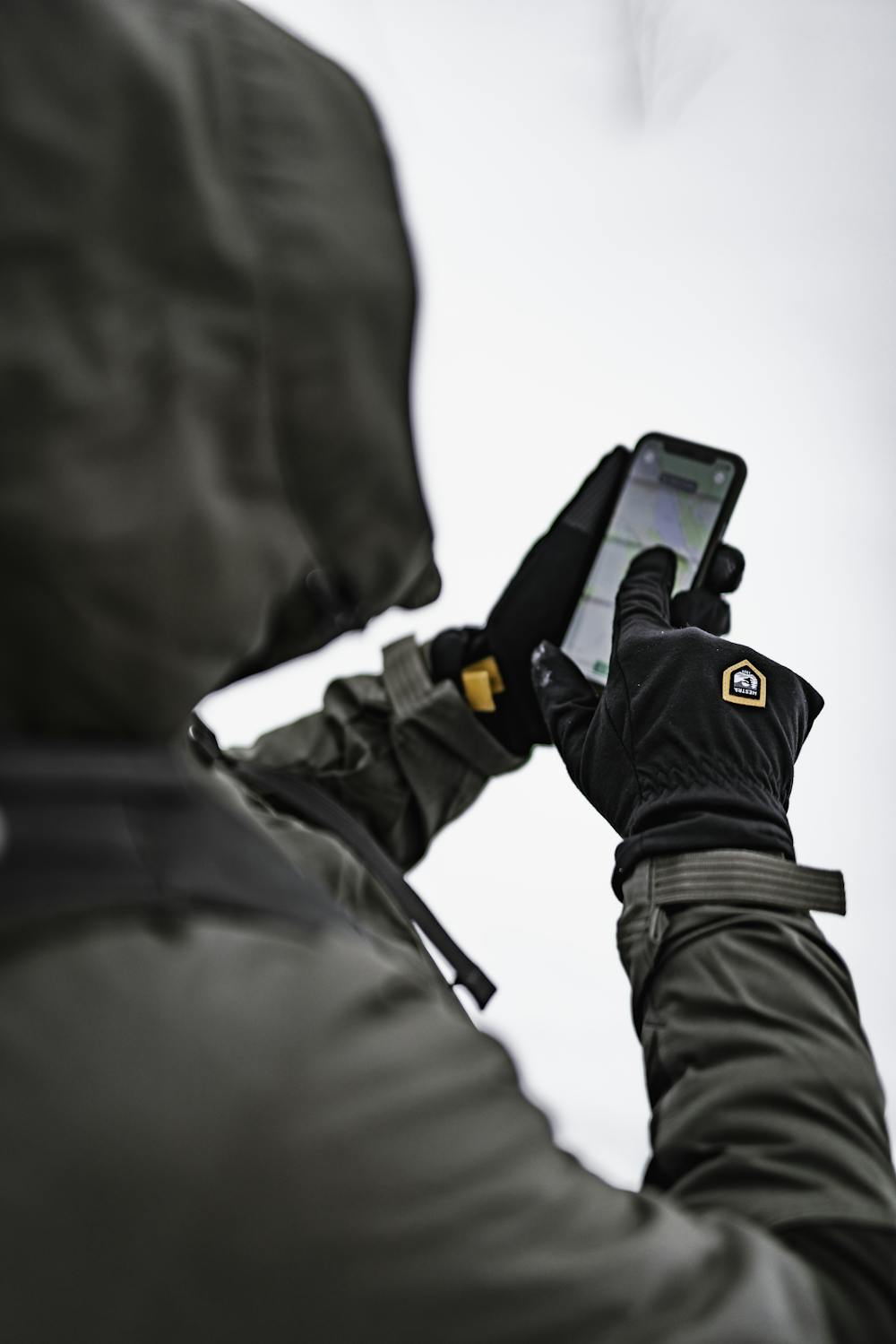 Black windproof merino wool inner glove with touch function (11 of 11)