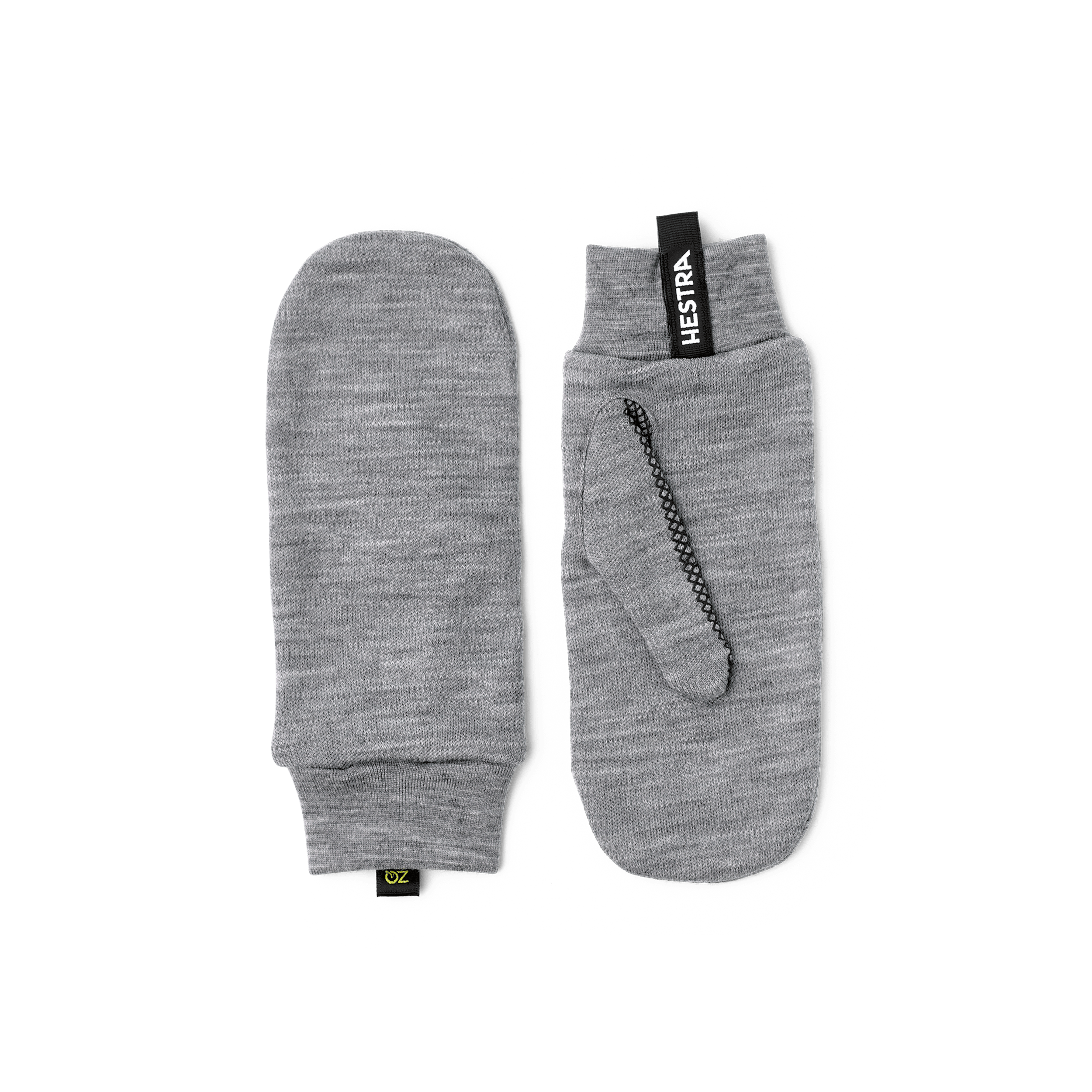 Gray merino wool inner mitten with touch function (1 of 3)
