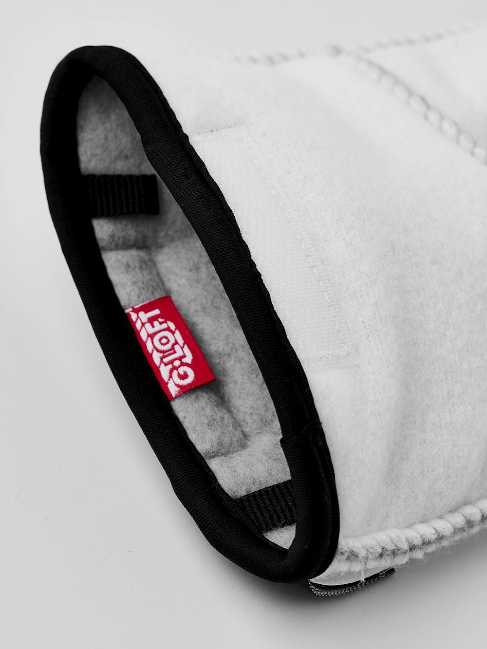 White machine-sewn liner mitten (2 of 3)