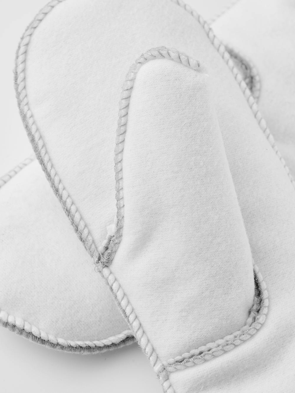 White machine-sewn liner mitten (3 of 3)