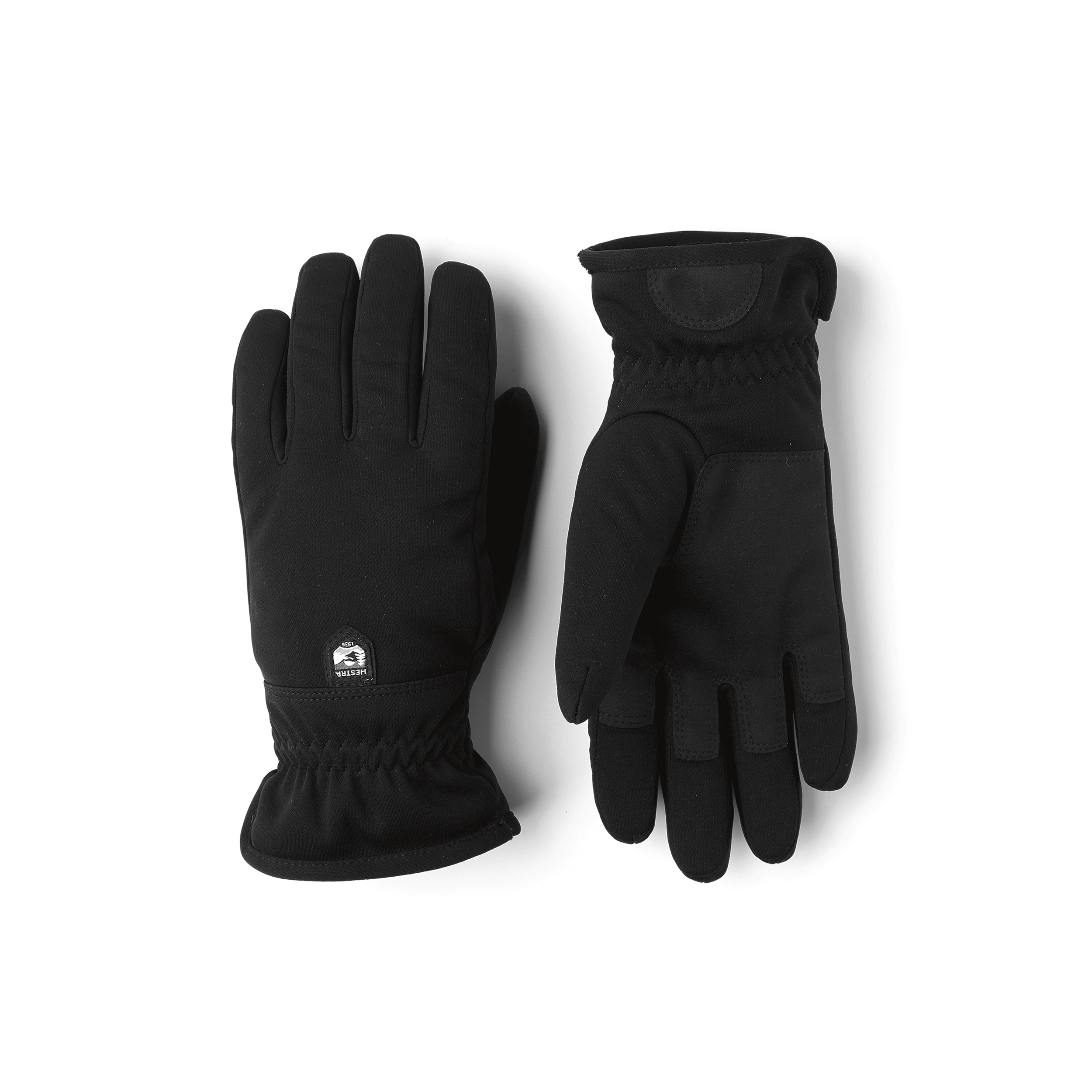Black machine-sewn fabric glove with elasticated wrist
(1 of 5)