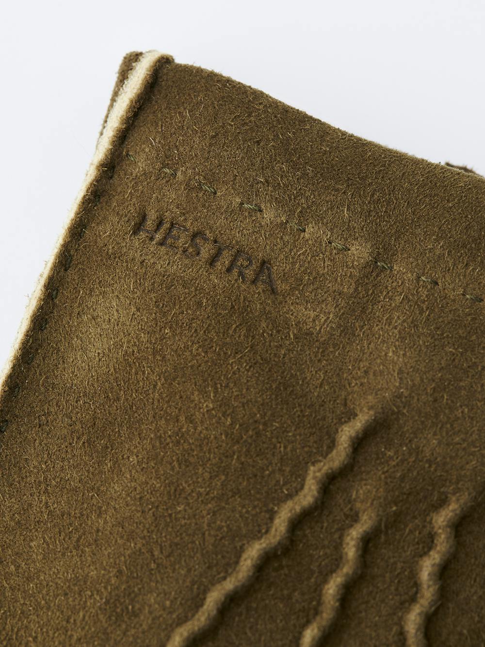 Moss green hand-sewn suede glove
 (2 of 4)