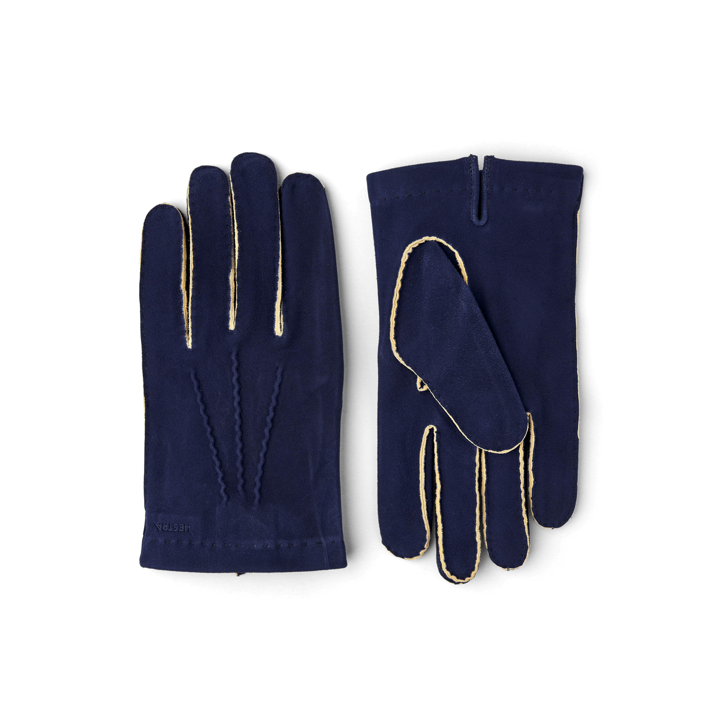 Blue hand-sewn suede glove
(1 of 2)