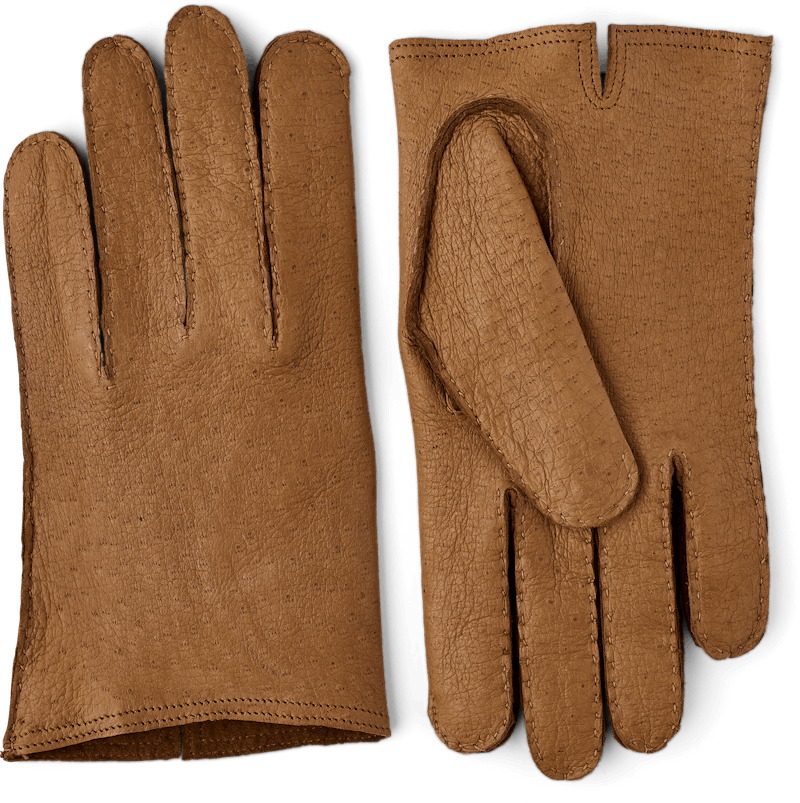 Light brown hand-sewn peccary leather glove
 (1 of 4)