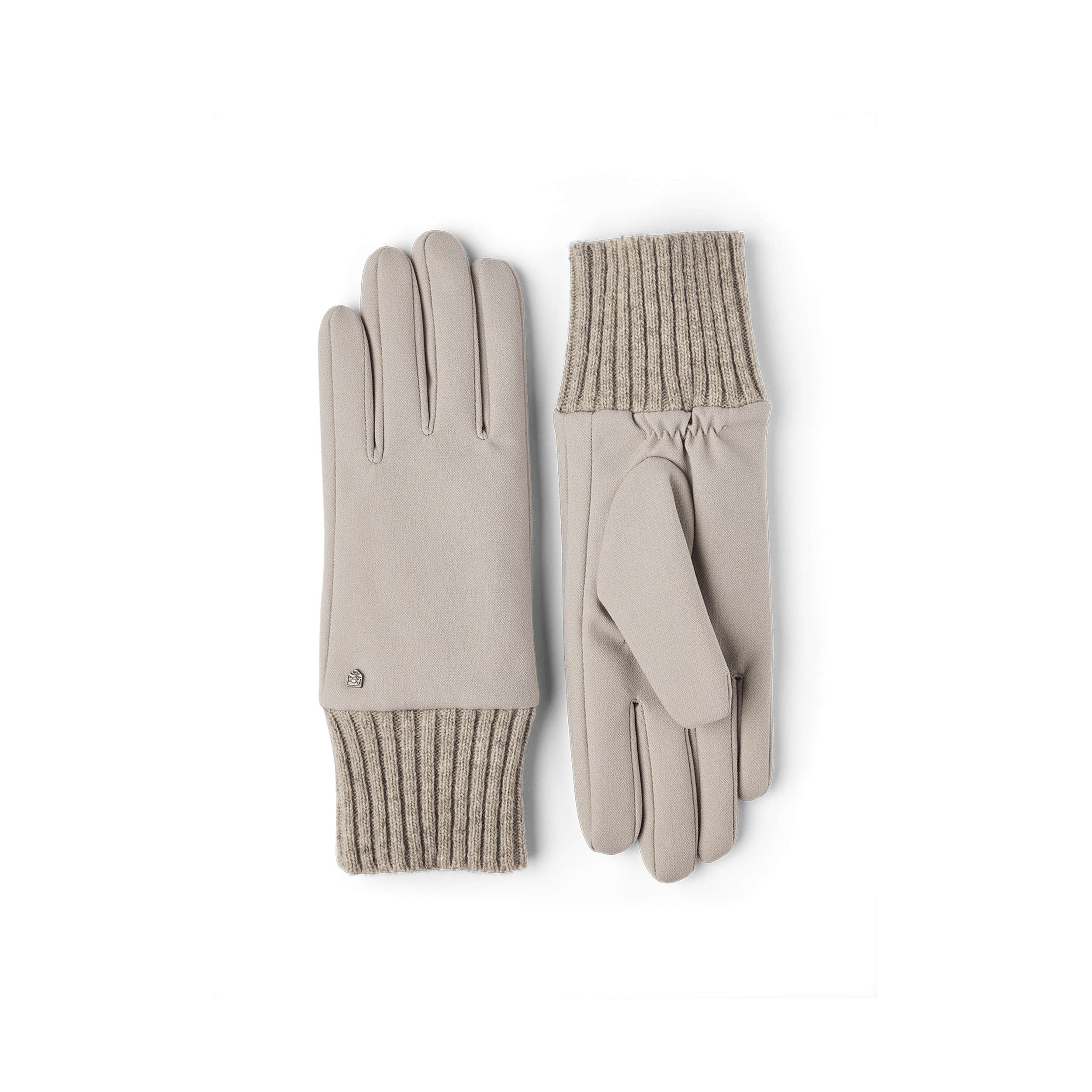 Beige fabric glove with knitted cuff
(1 of 3)