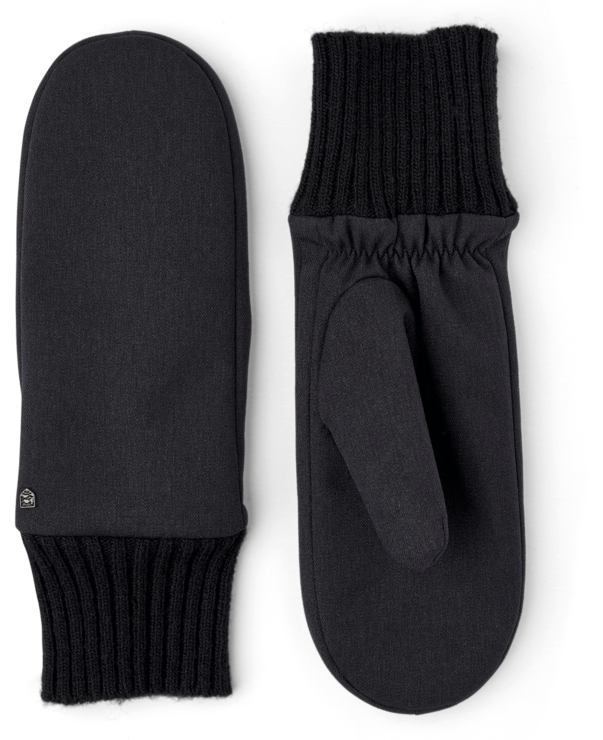 Black fabric mitten with knitted cuff
(1 of 2)