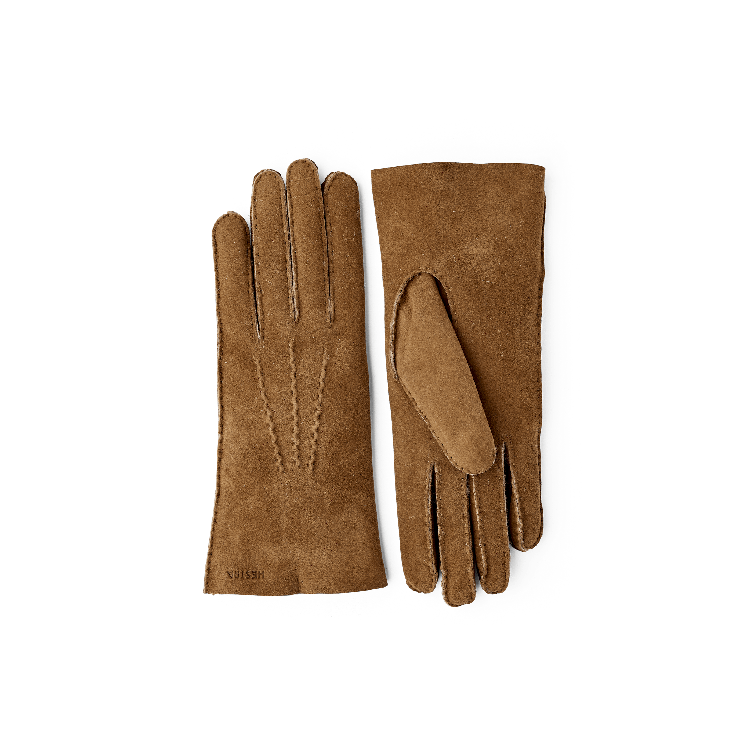 Light brownish-yellow hand-sewn fur suede glove
(1 of 5)