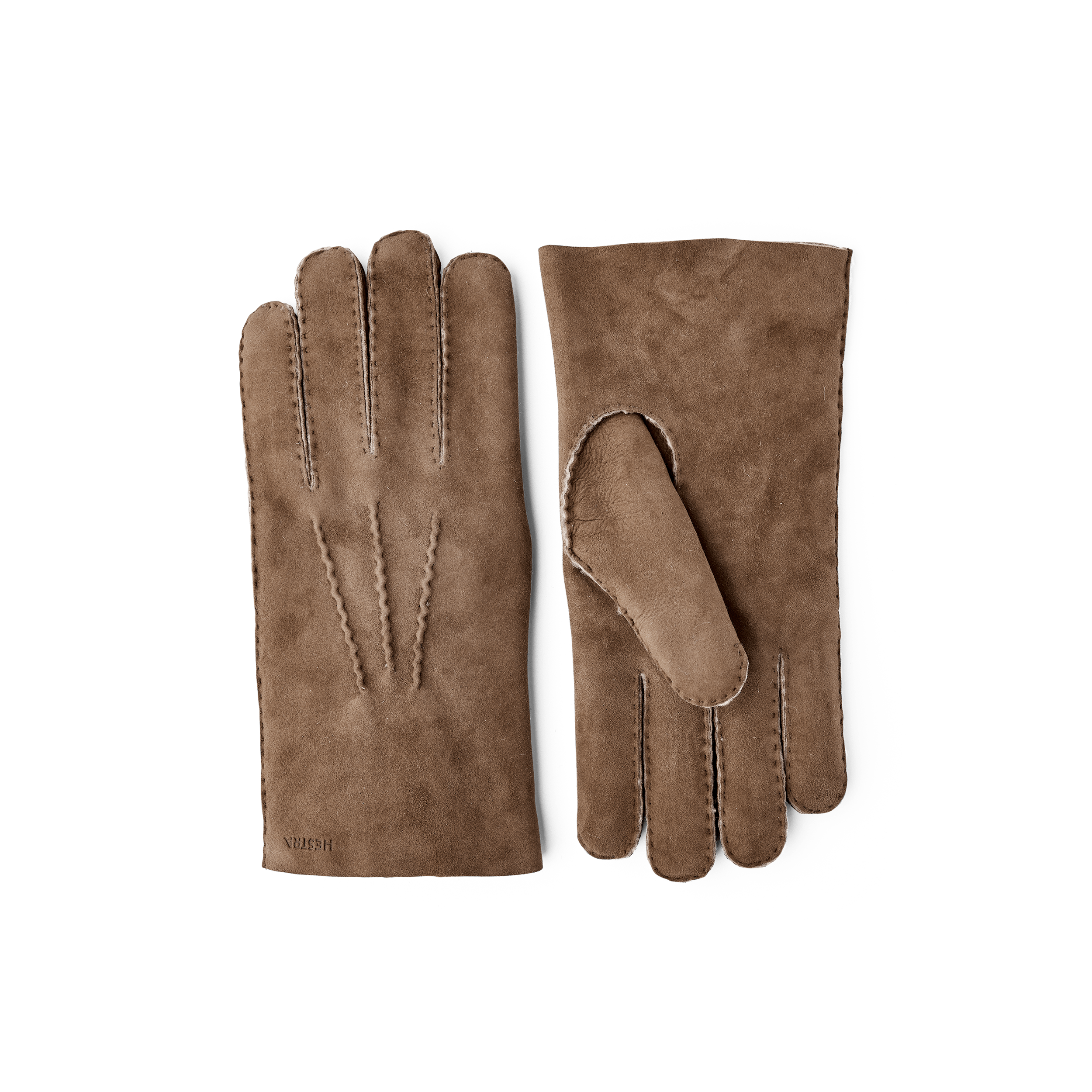 Brown hand-sewn fur suede glove
(1 of 5)