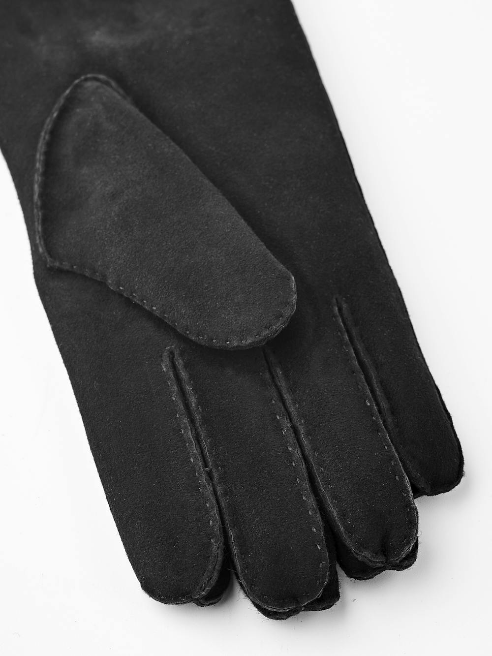 Black hand-sewn fur suede glove
(2 of 4)