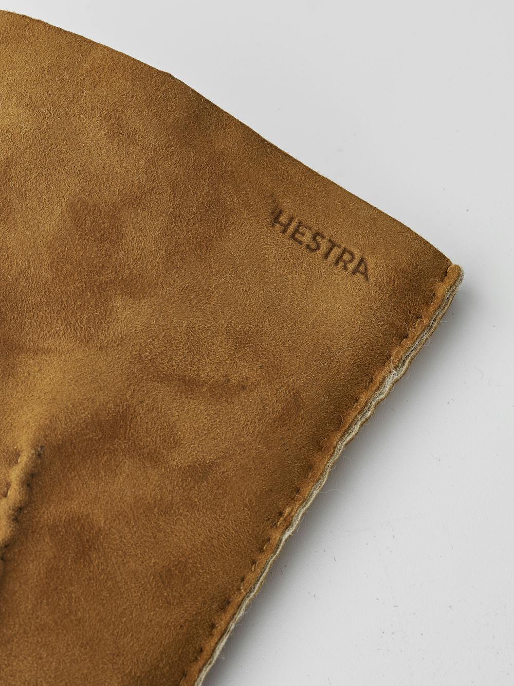 Light brownish-yellow hand-sewn fur suede glove
(6 of 9)