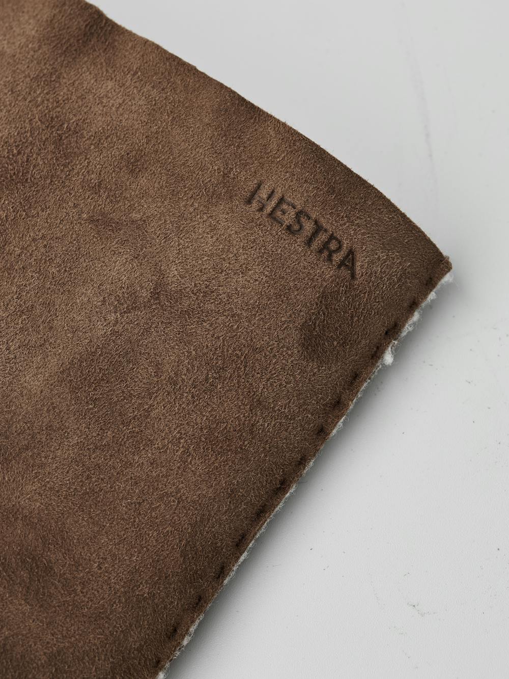 Brown hand-sewn fur suede glove
(3 of 5)