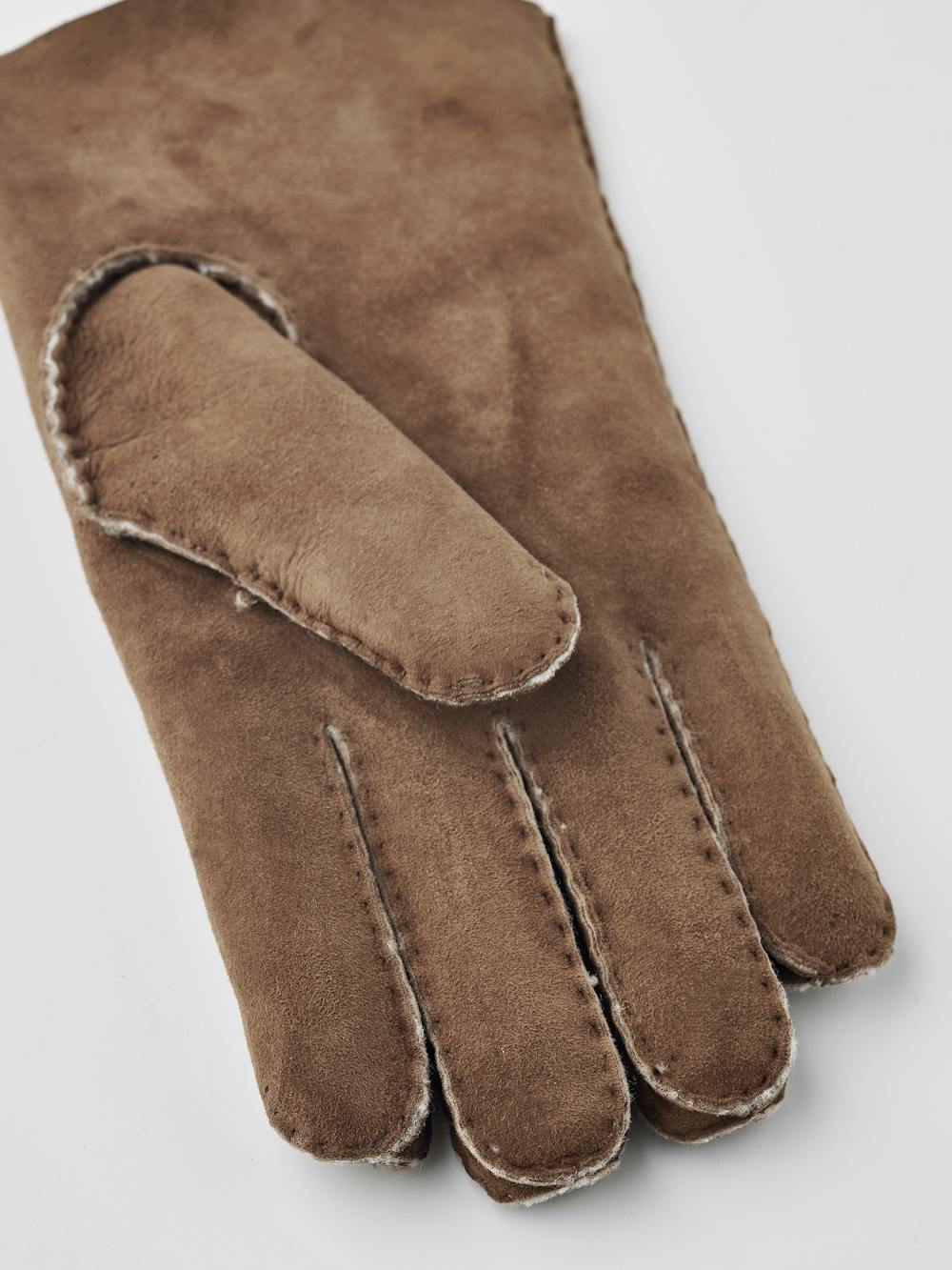 Brown hand-sewn fur suede glove
(2 of 5)