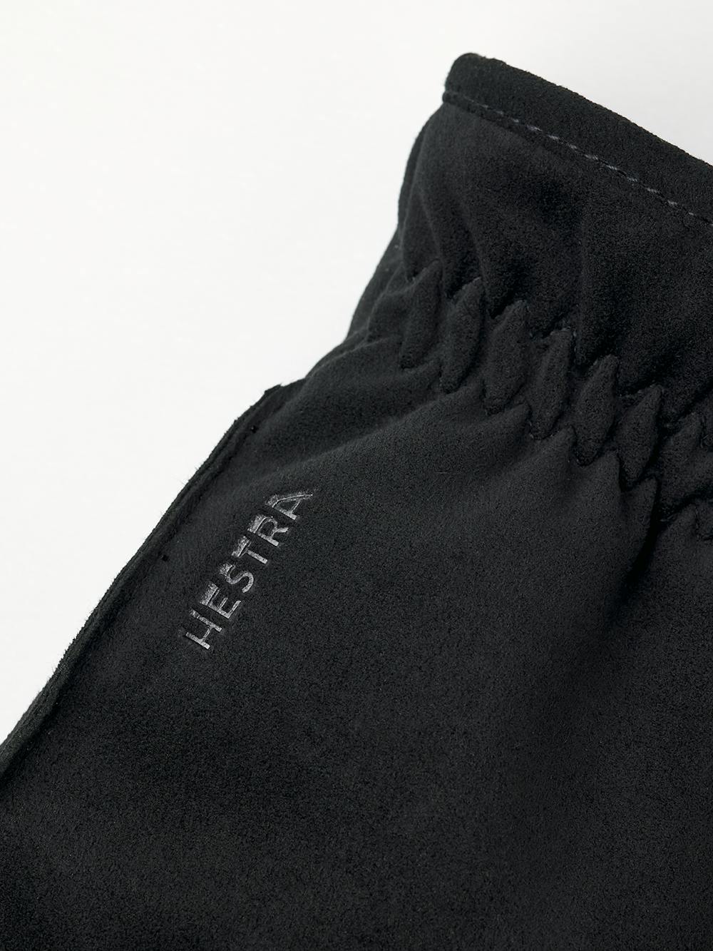 Black machine-sewn synthetic suede glove
 (2 of 4)
