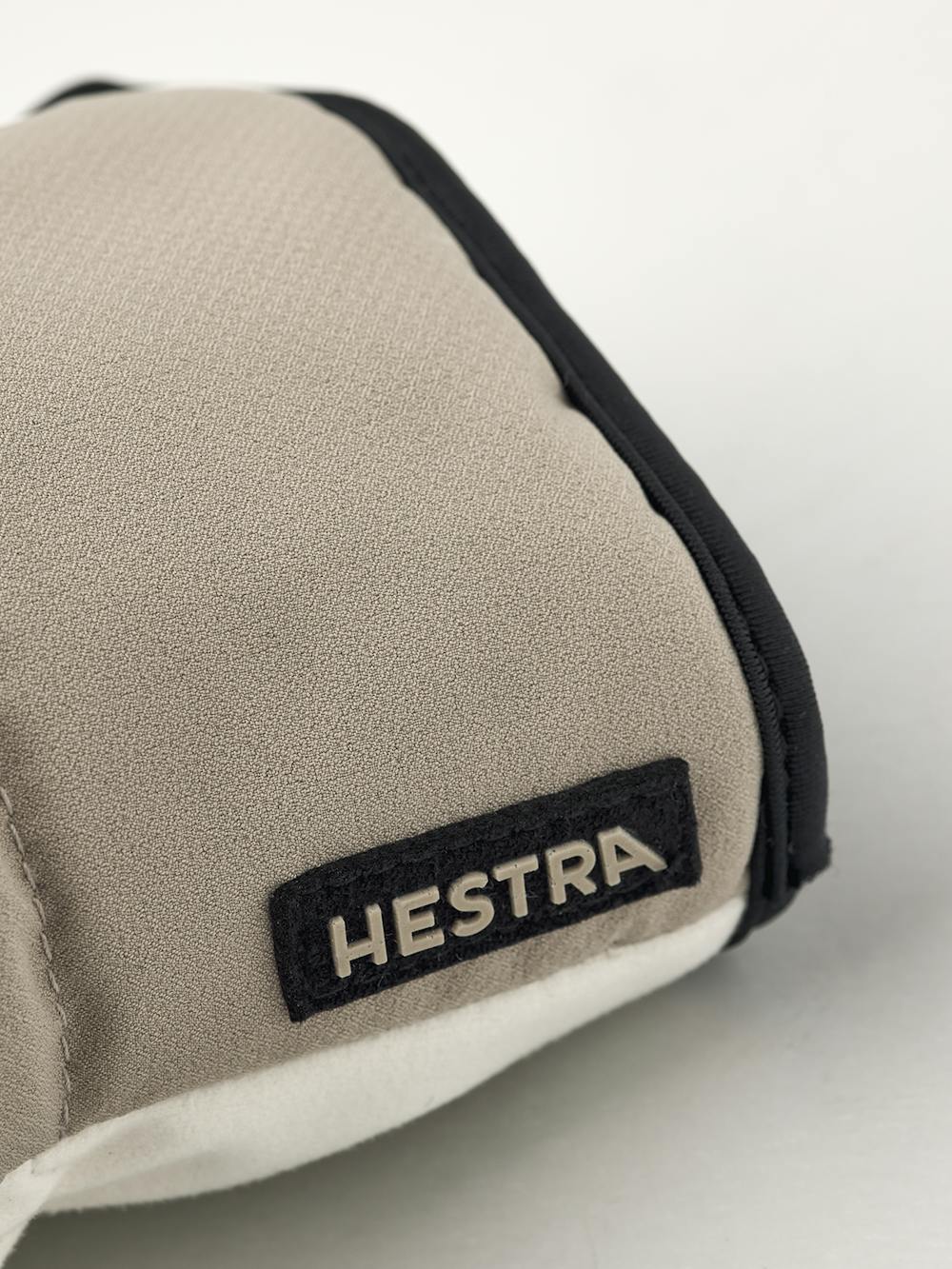 Beige fabric mitten with white palm
 (2 of 5)