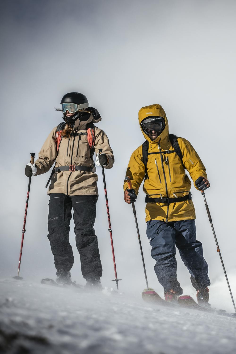 Mörkblå och mörkbrun skidhandske i nötnappa
 (6 av 10)