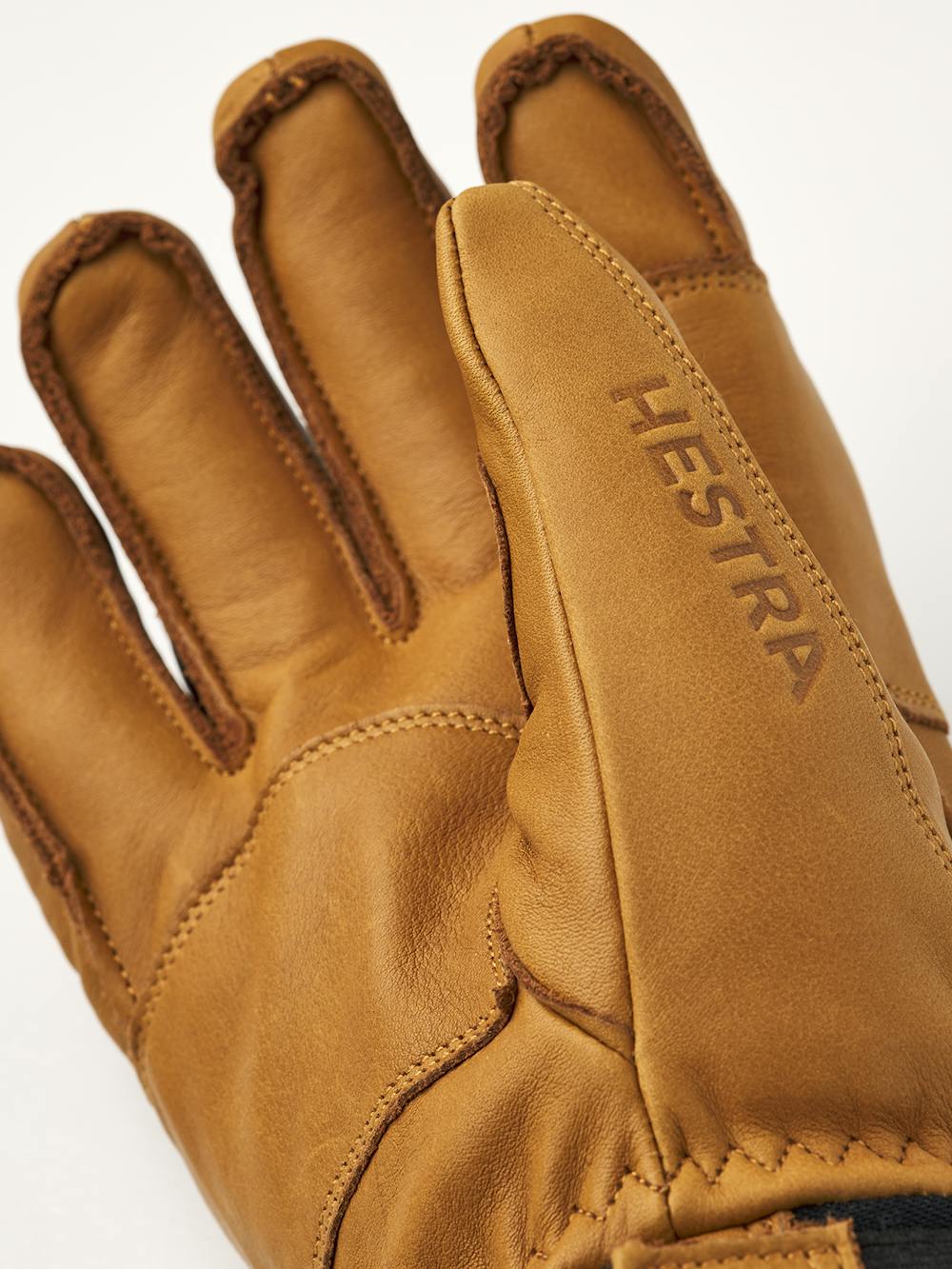 Light brown cow hide ski glove (3 of 9)