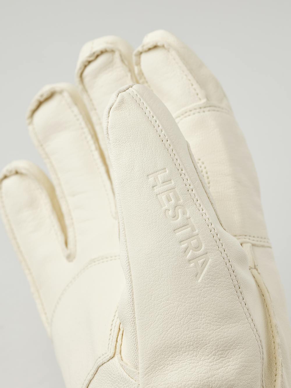 White cow hide ski glove (3 of 8)