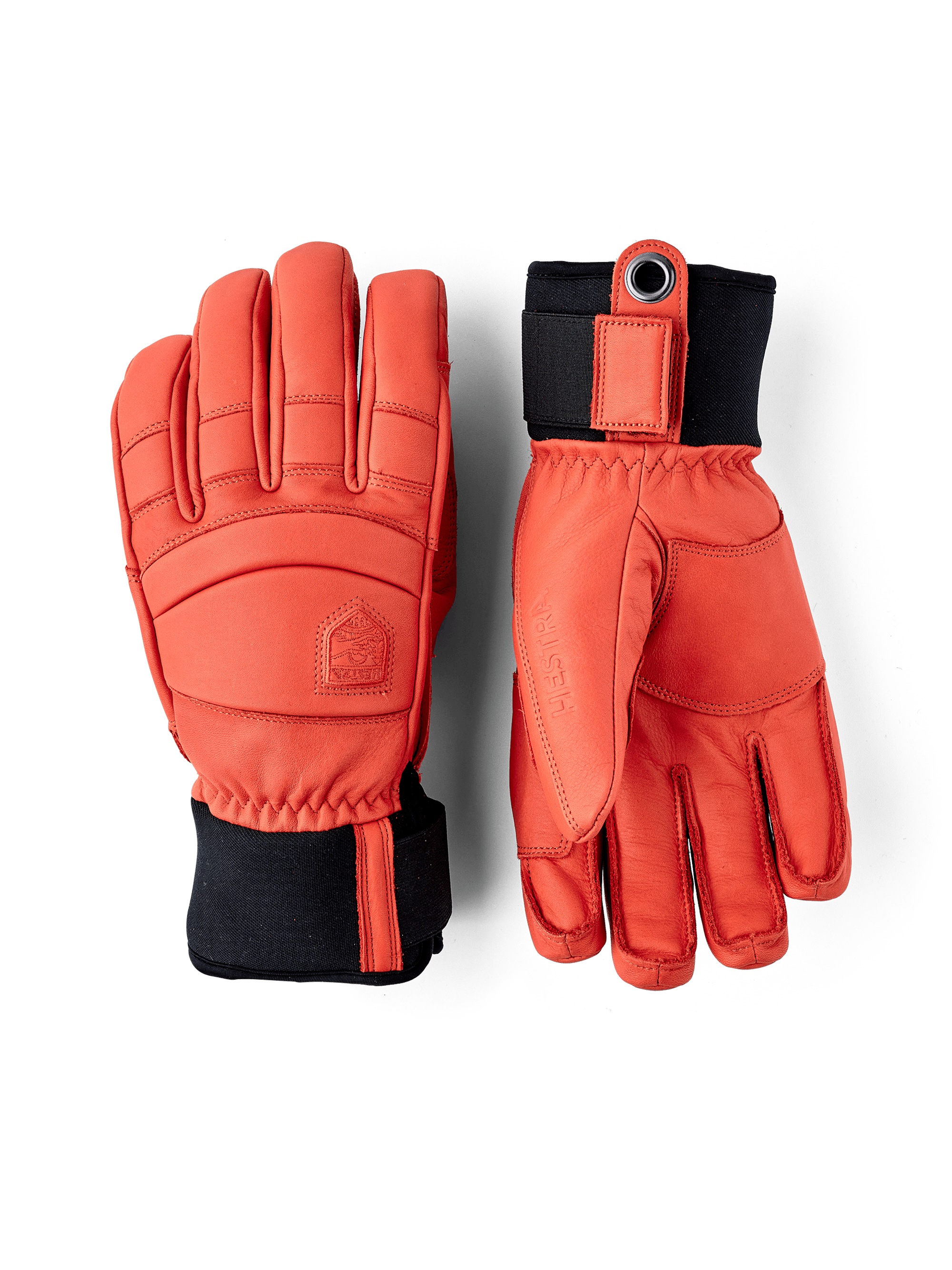 Light red cow hide ski glove (1 of 8)
