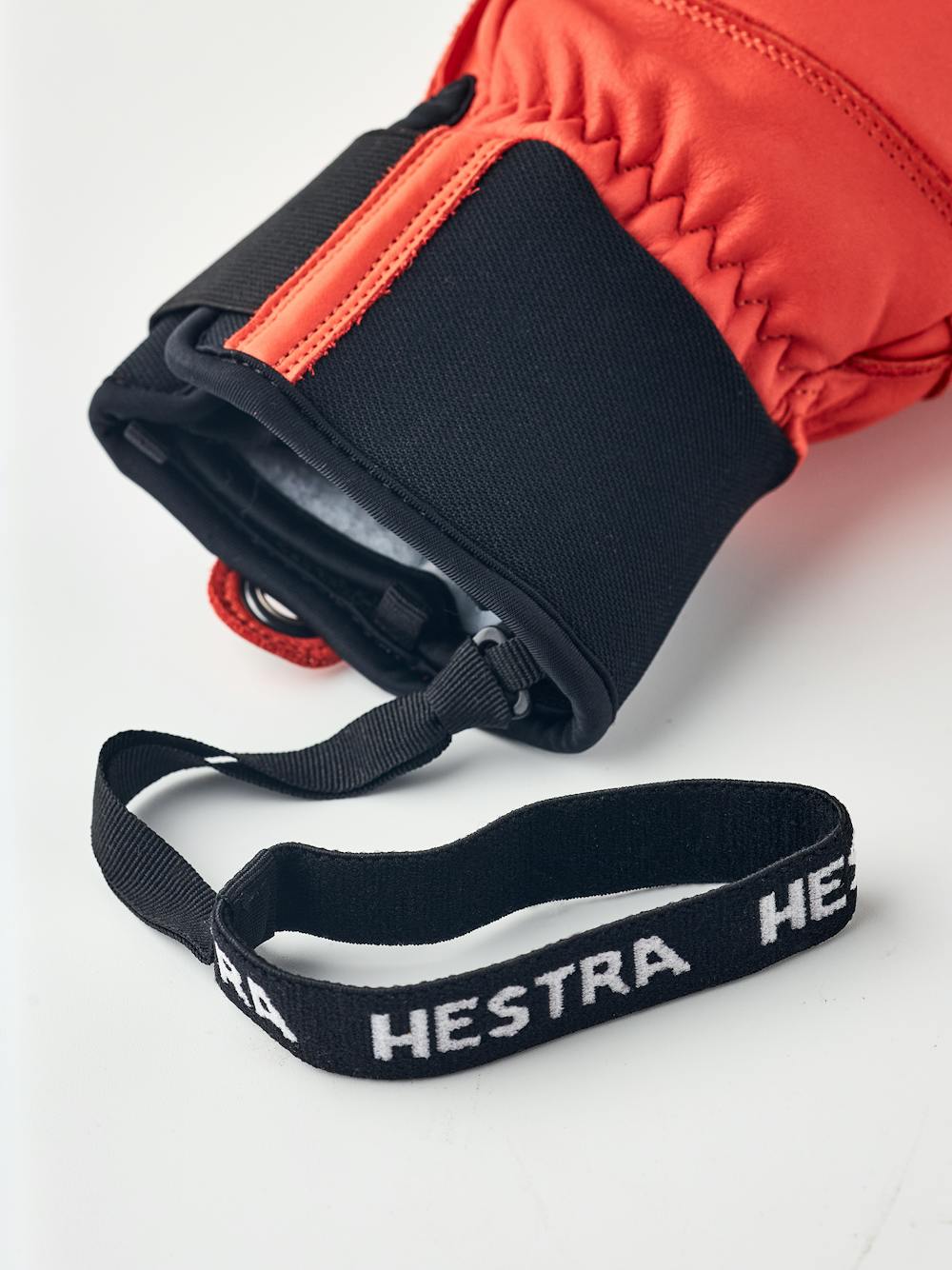 Light red cow hide ski glove (6 of 8)