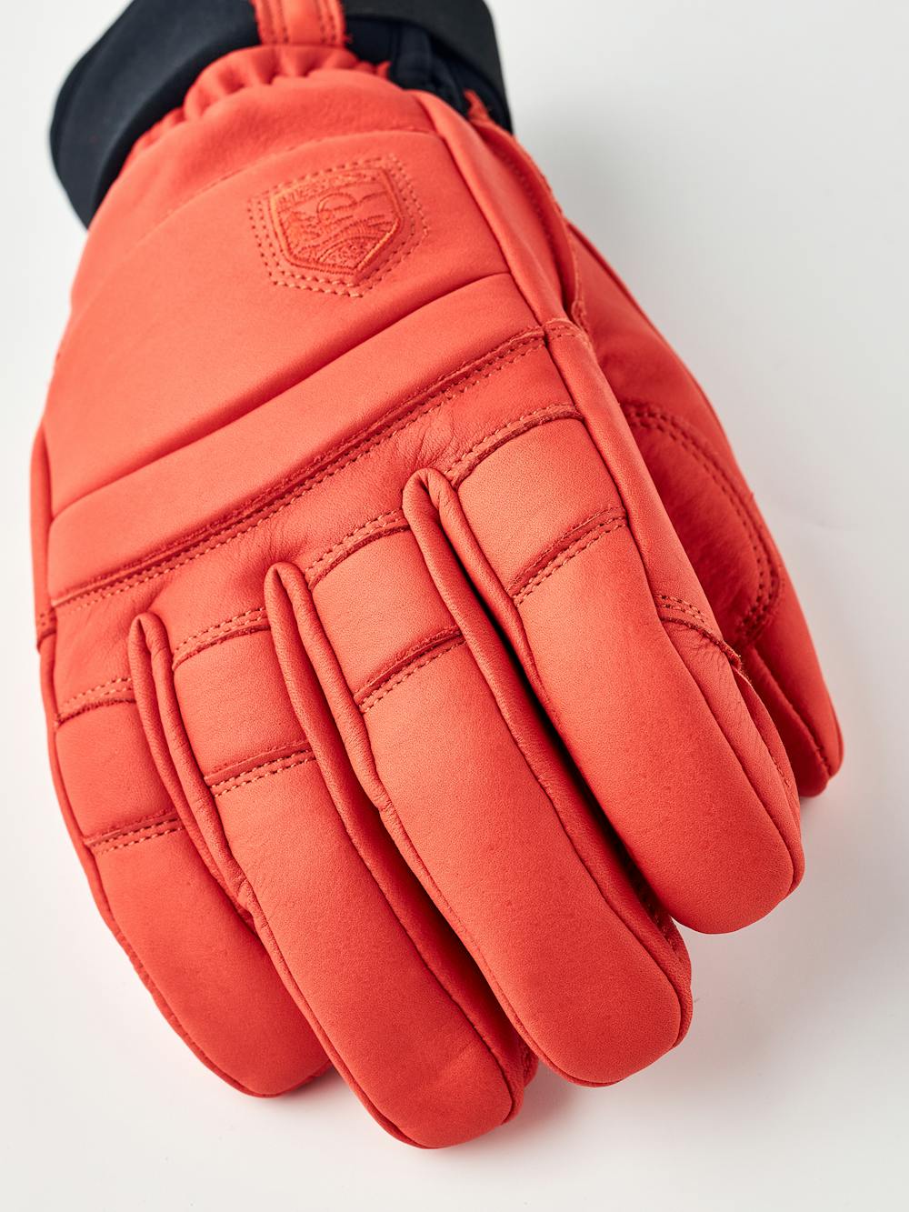 Light red cow hide ski glove (3 of 8)