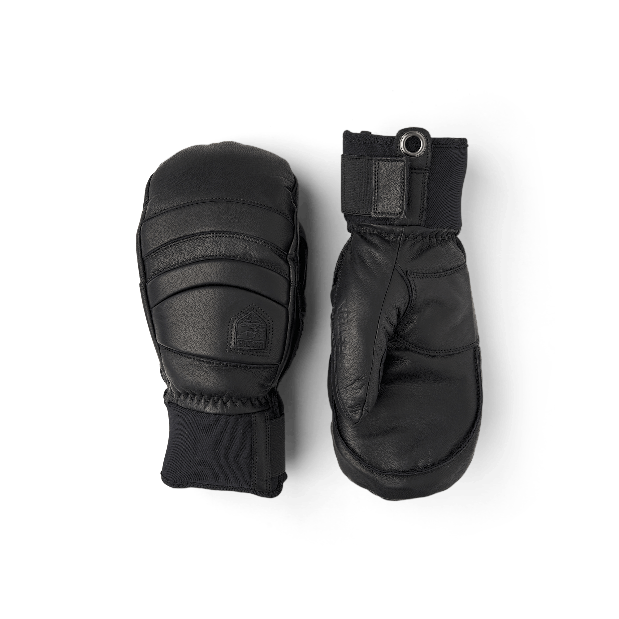 Black cow hide mitten (1 of 6)