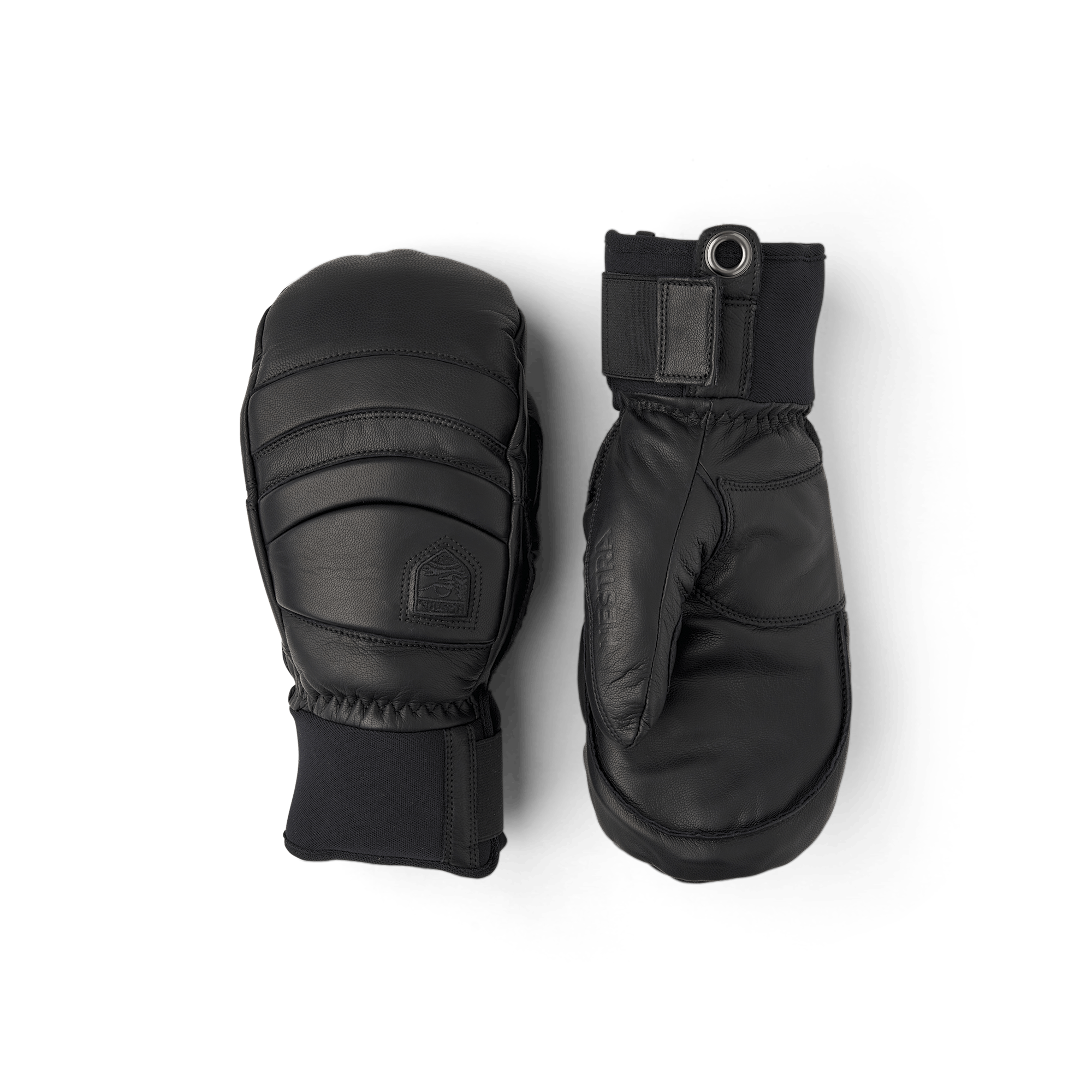 Black cow hide mitten (1 of 6)