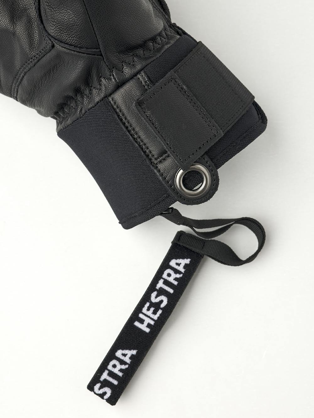 Black cow hide three finger glove (3 of 5)