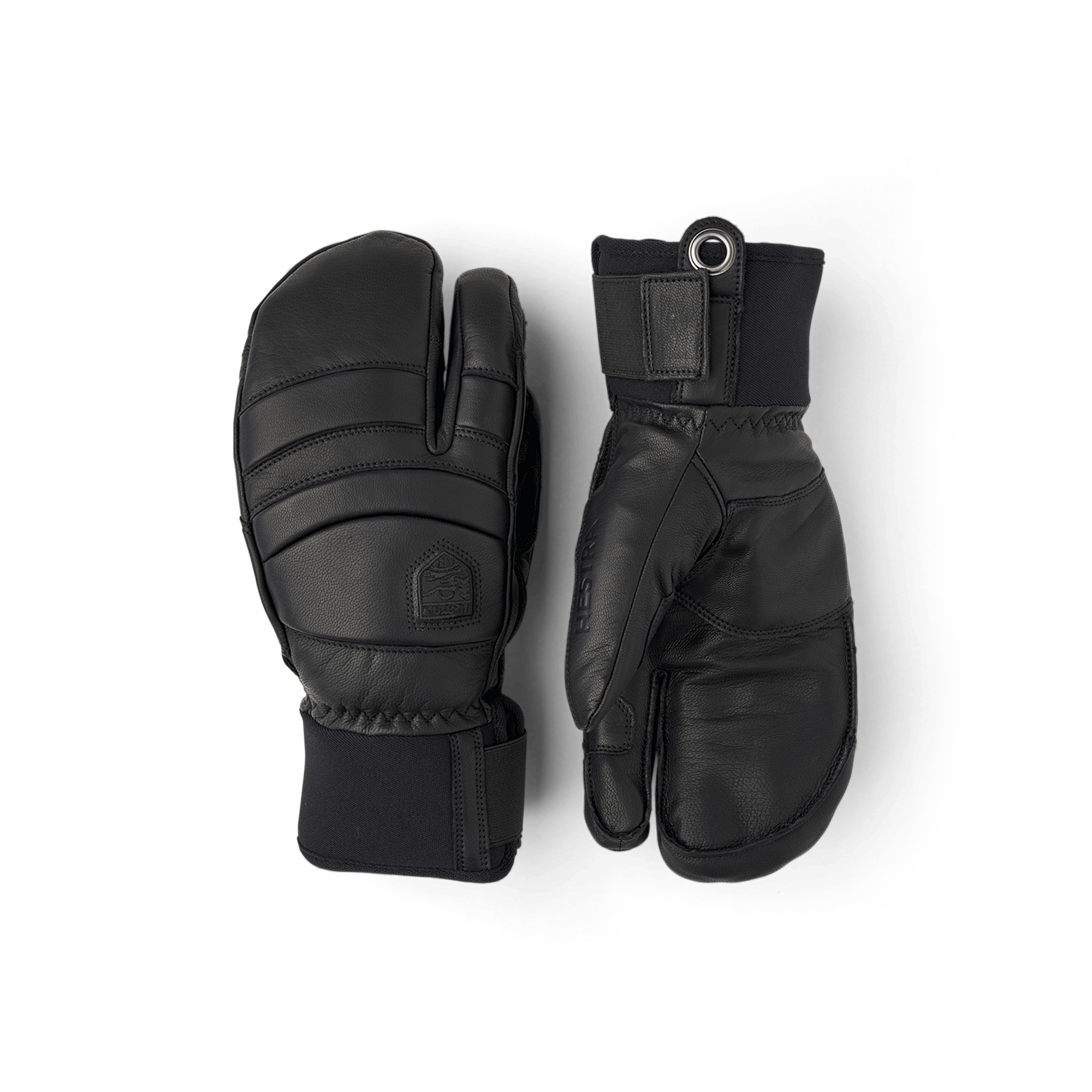 Black cow hide three finger glove (1 of 5)