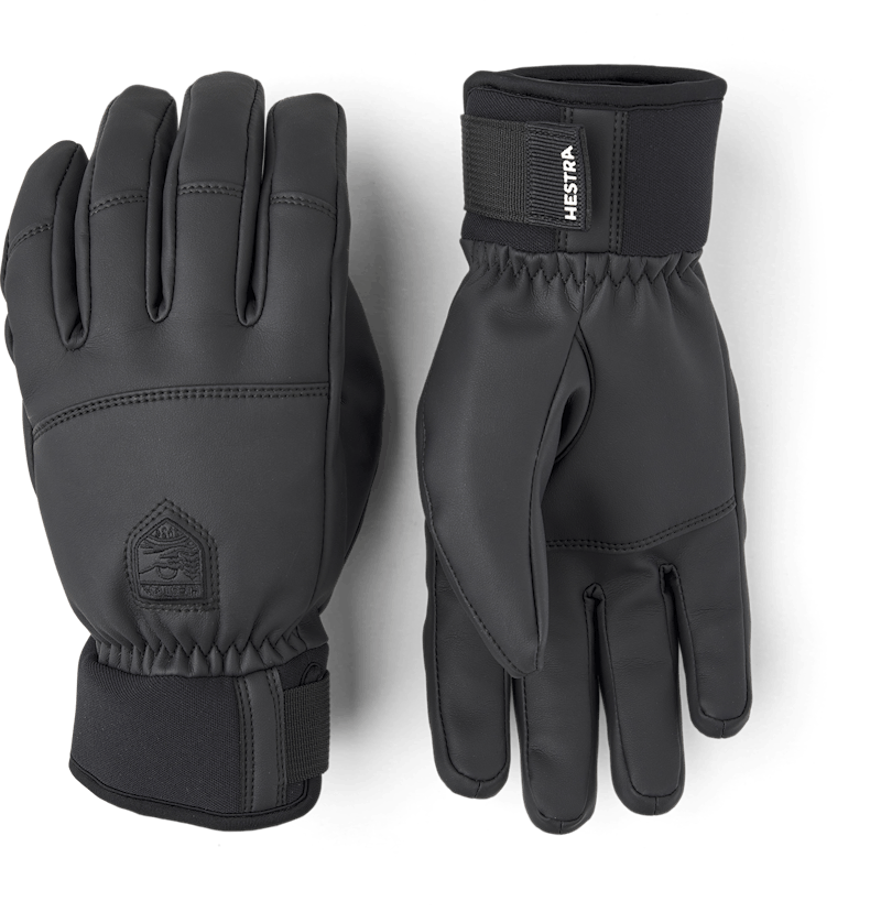 Black ski glove in vegan leather (1 of 7)