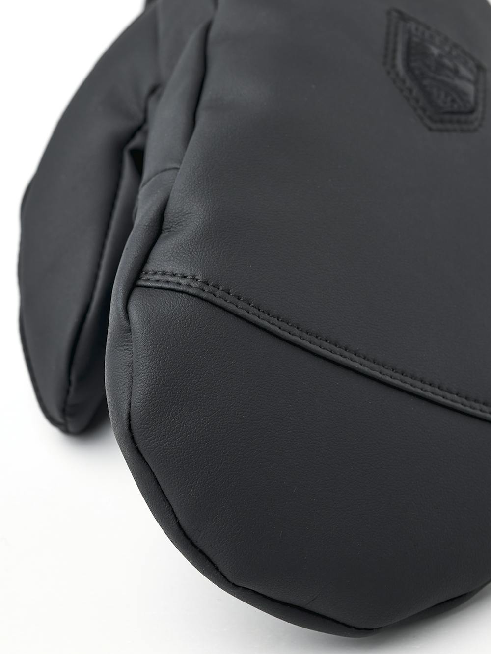 Black mitten in vegan leather (3 of 5)