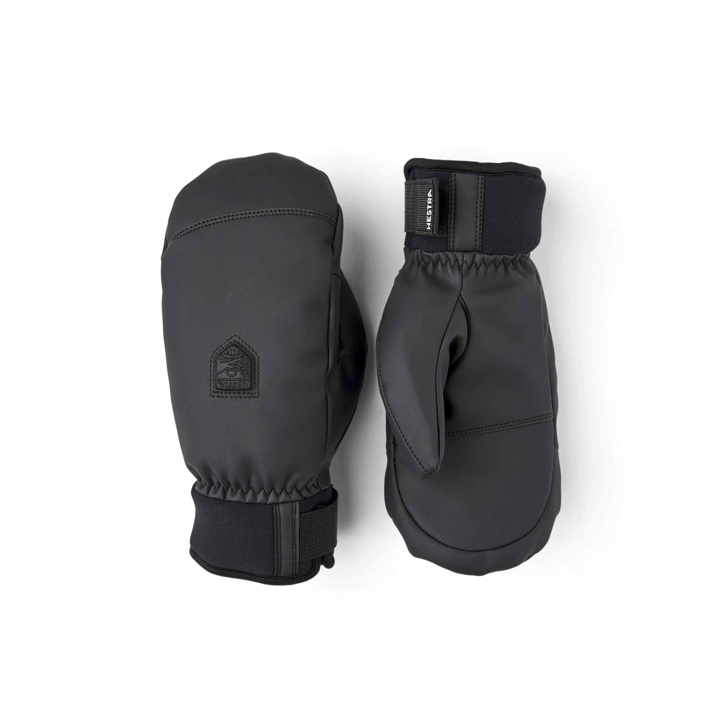 Black mitten in vegan leather (1 of 5)