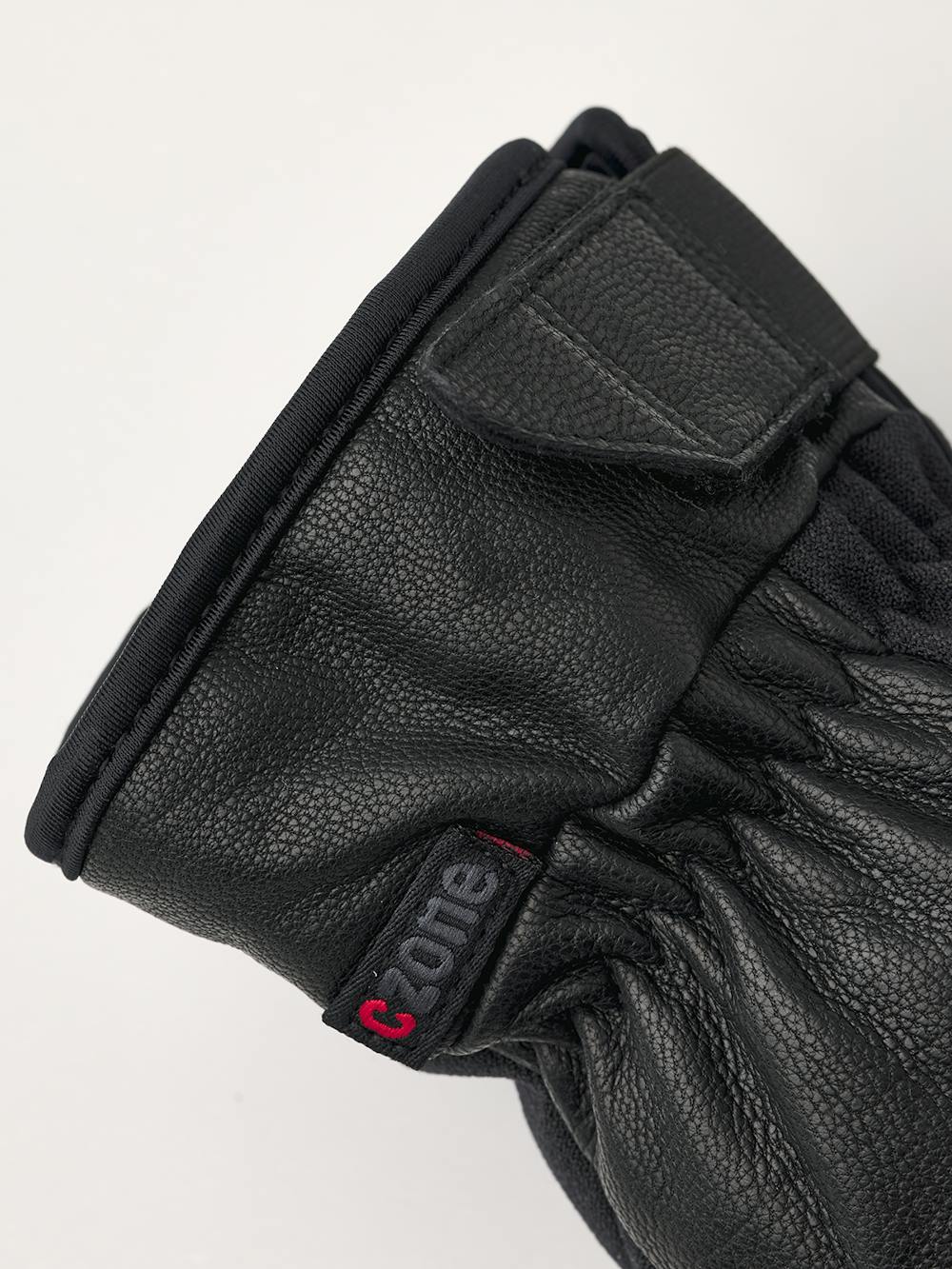 Black fabric mitten with black goat leather palm (3 of 3)