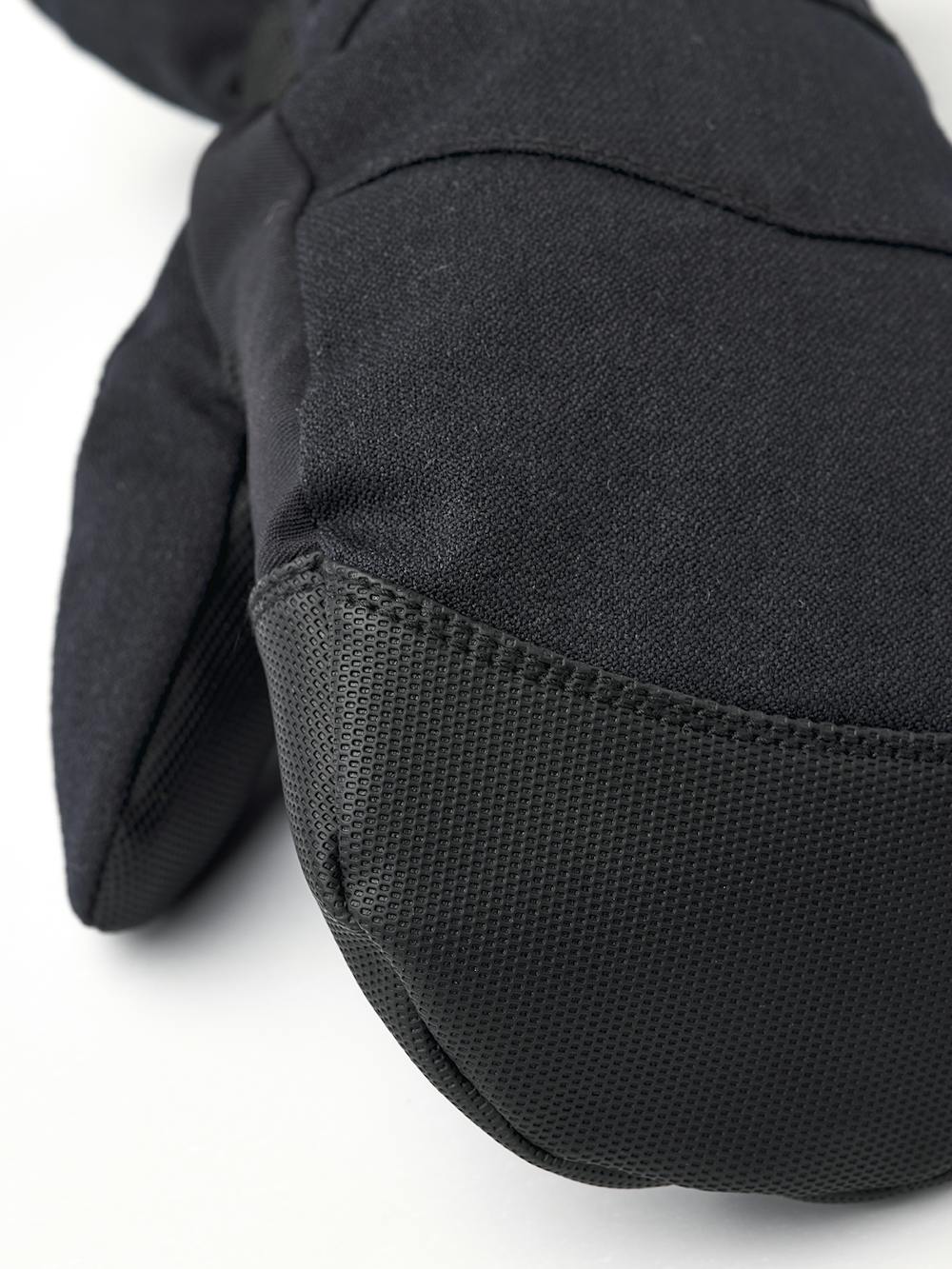 Black fabric mitten with black synthetic palm and wrist adjustment (4 of 5)