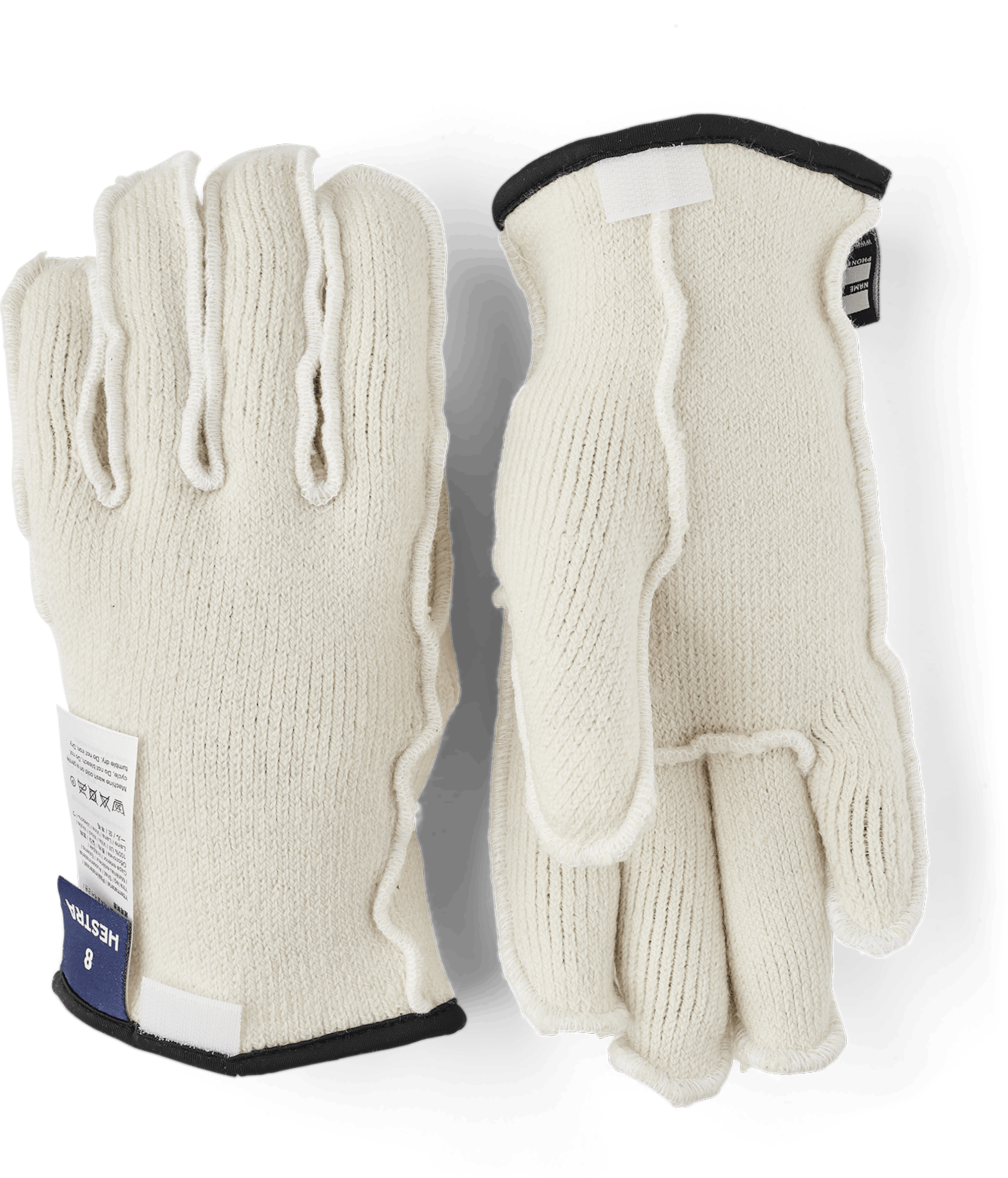 White machine-sewn liner glove (1 of 5)