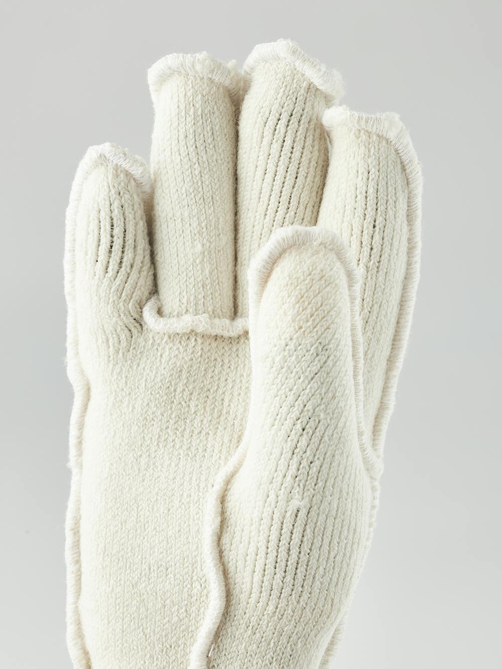White machine-sewn liner glove (2 of 5)