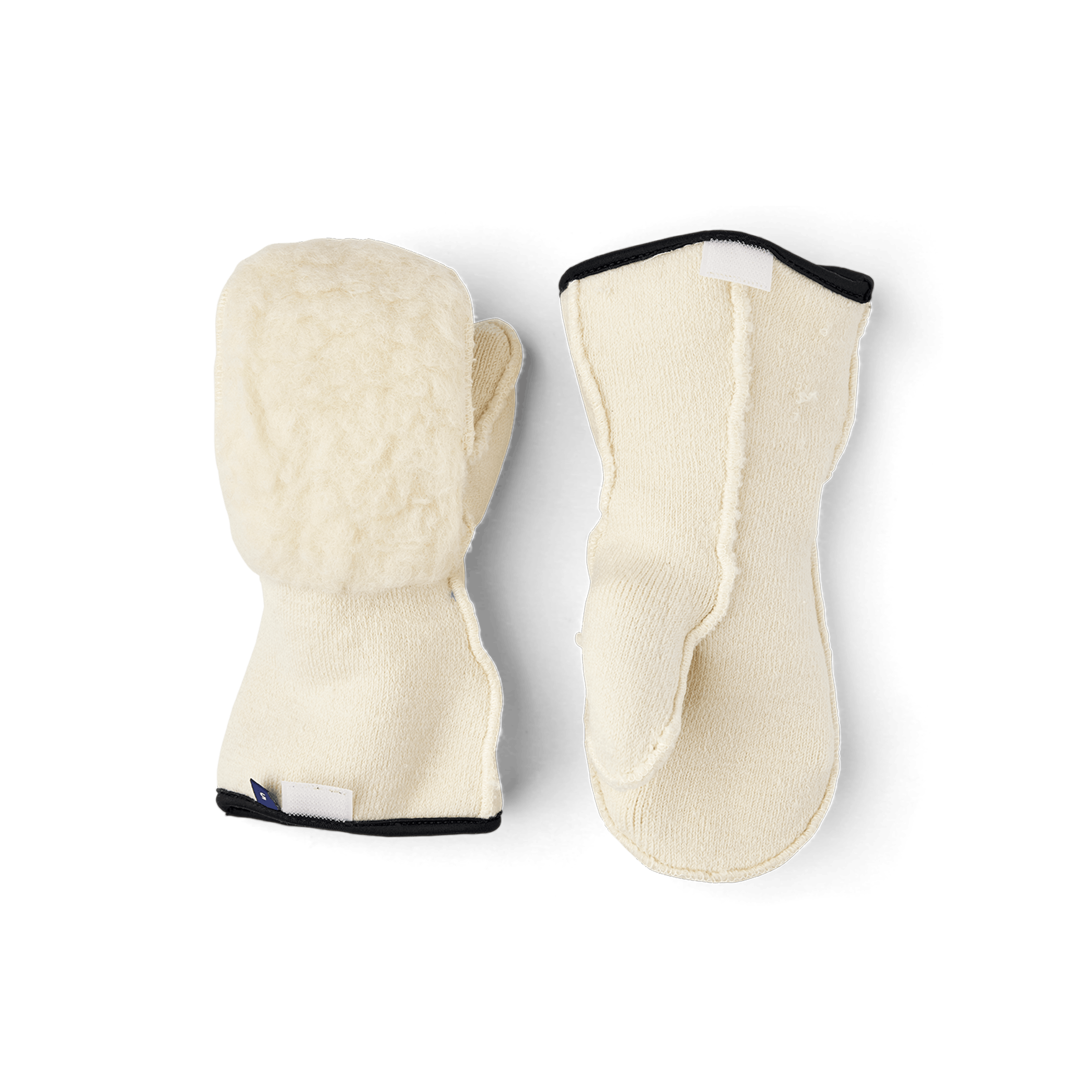 White machine-sewn liner mitten (1 of 4)